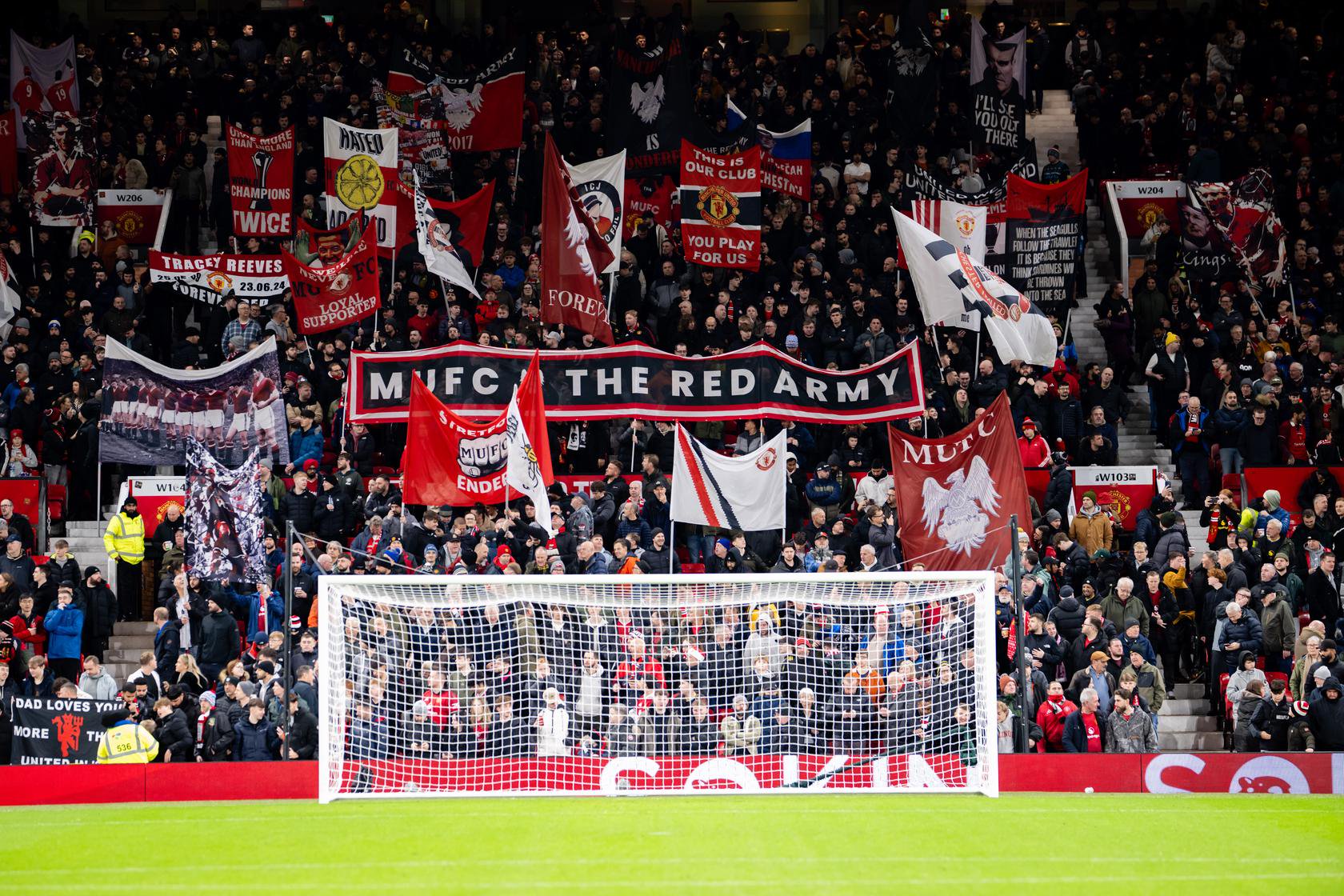 TRA section behind the goal