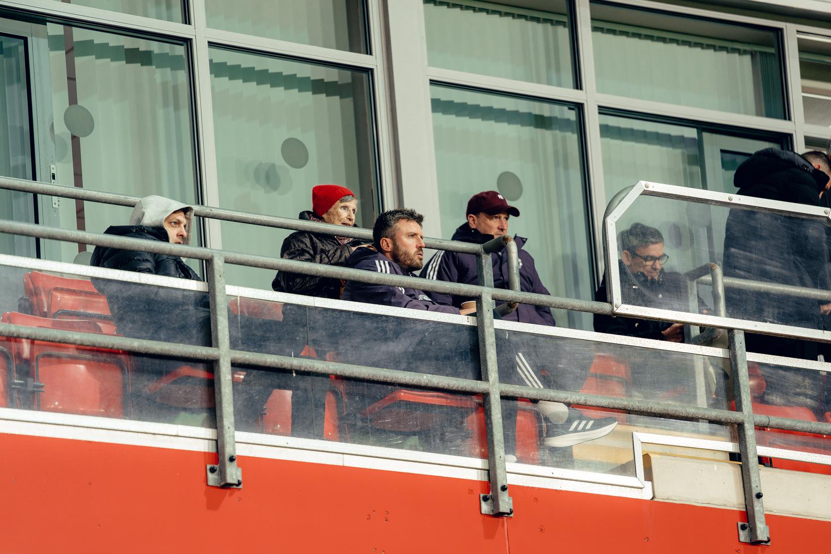 Carrick and staff attend Under-21s clash