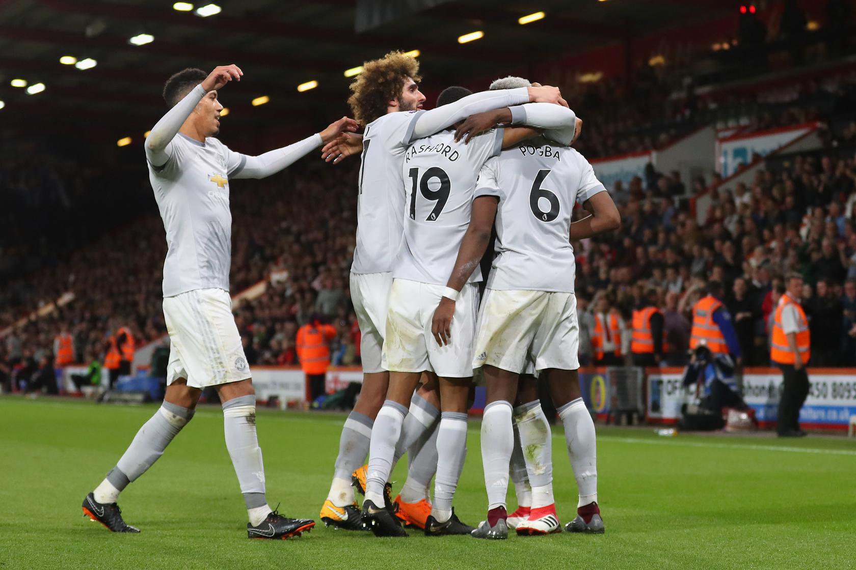 Smalling and Lukaku score to beat Bournemouth