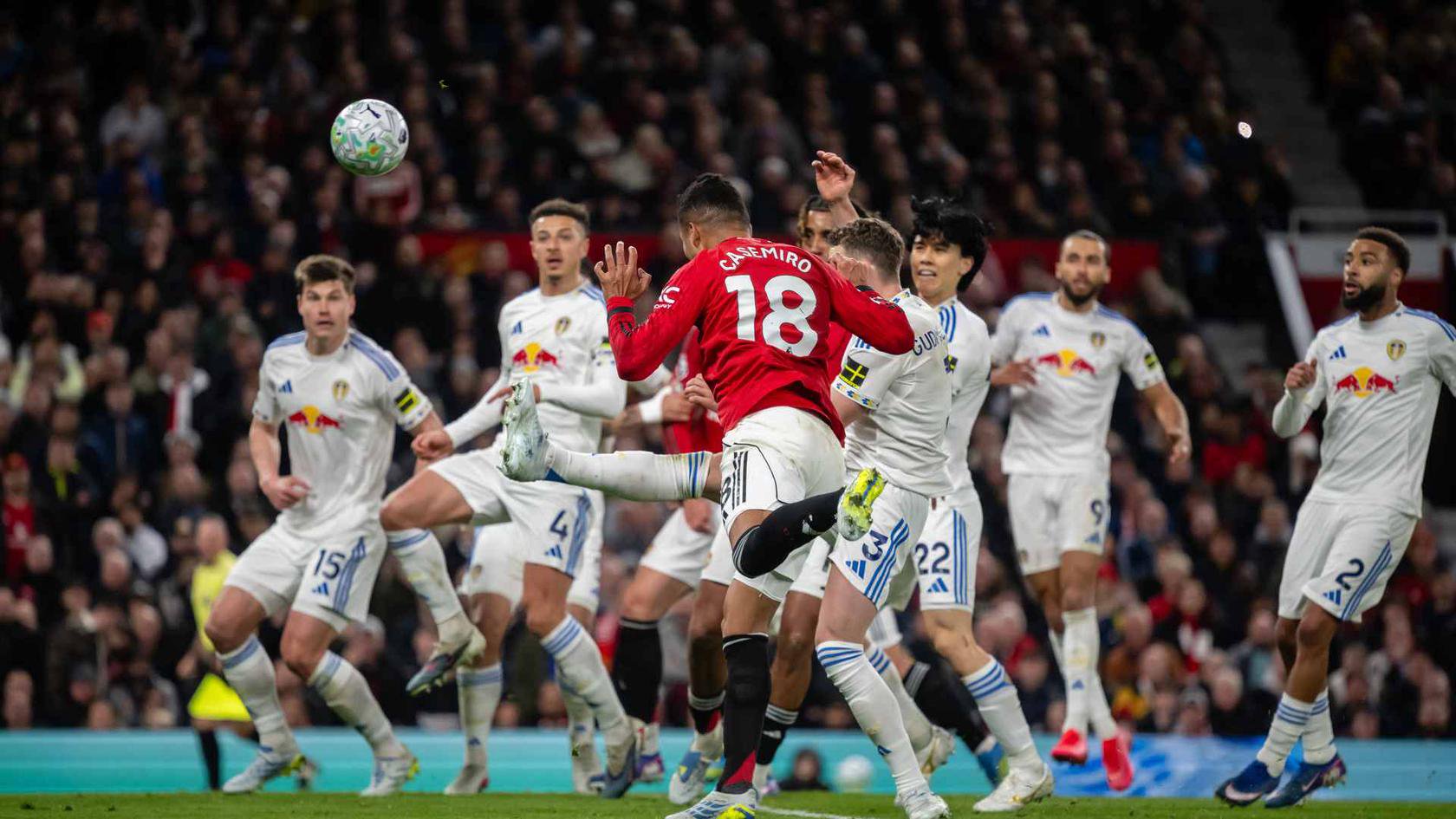 Image – Casemiro scores a headed goal vs Leeds
