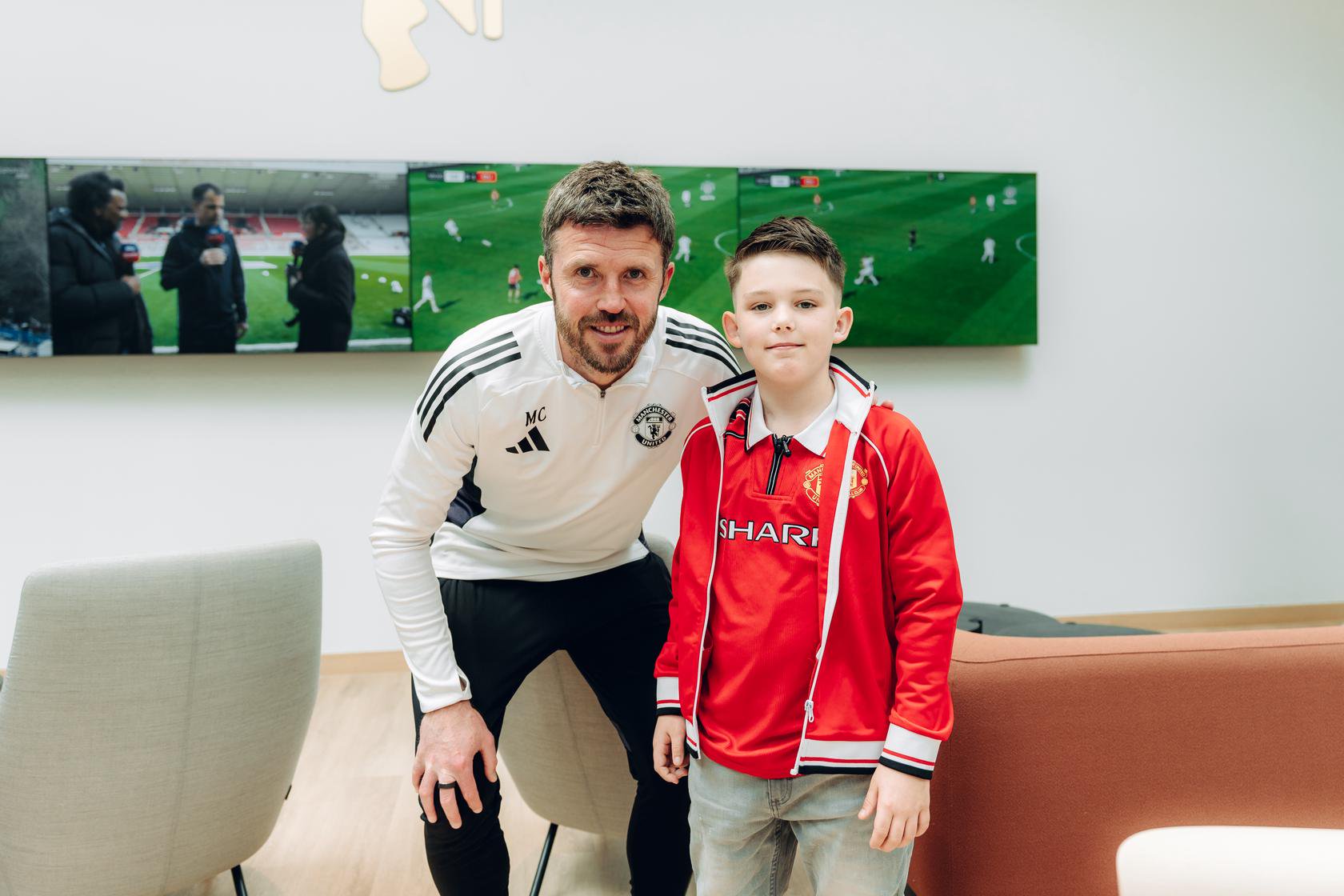 Michael Carrick with Rowan Stapleton