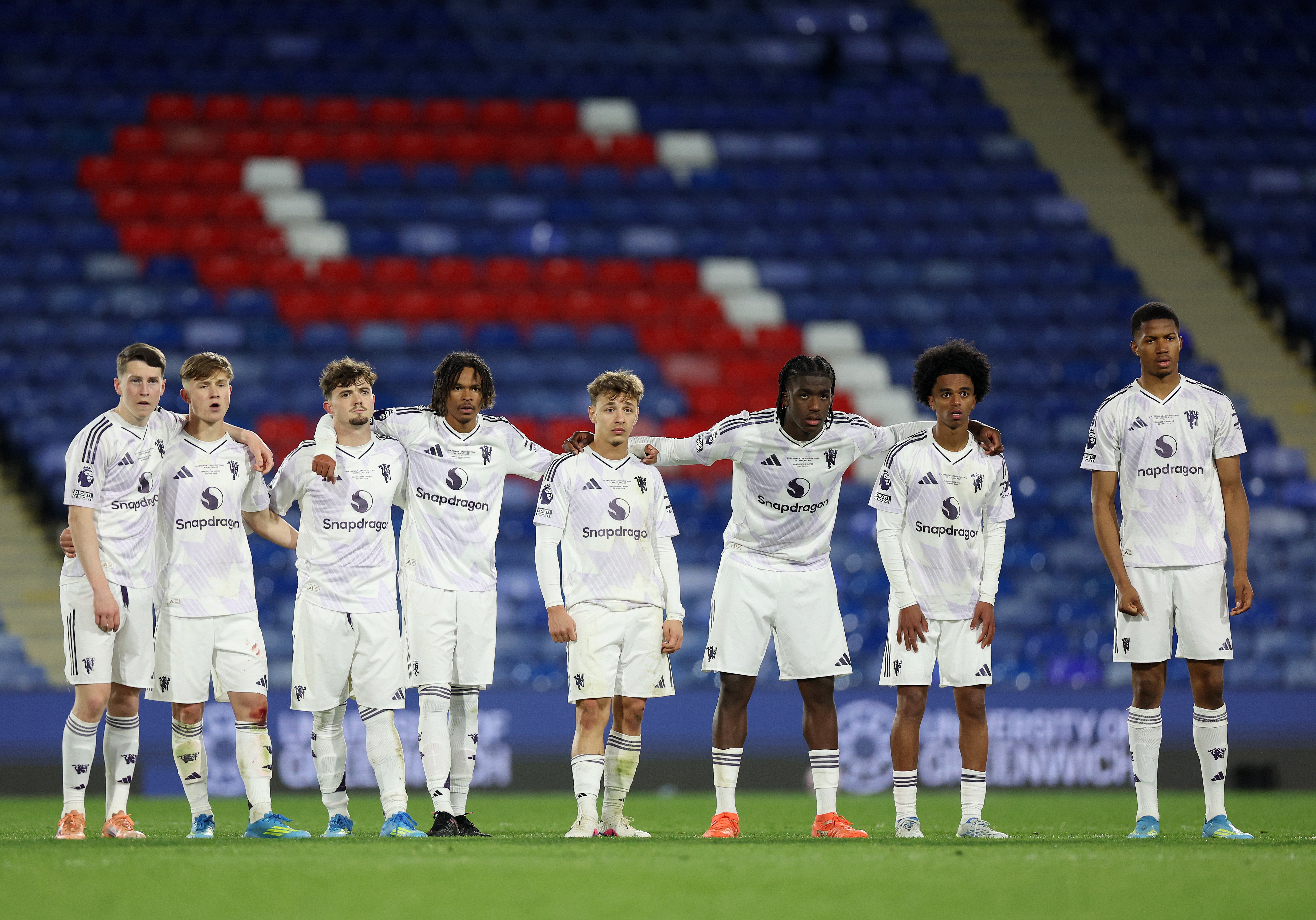 U18s during penalty shootout in the Premier League Cup final