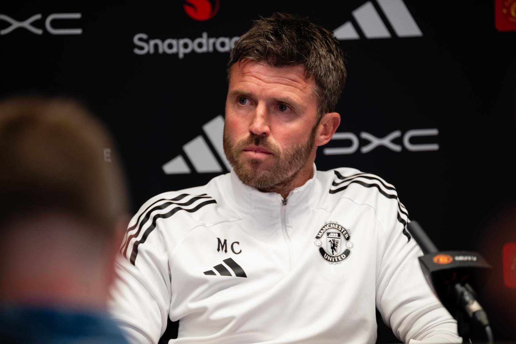 Image: Carrick press conference cover shot v Liverpool