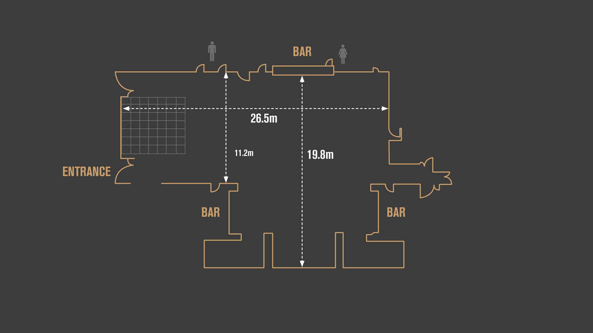 Suites - Salford Bar & Grill Suite - Floorplan Image