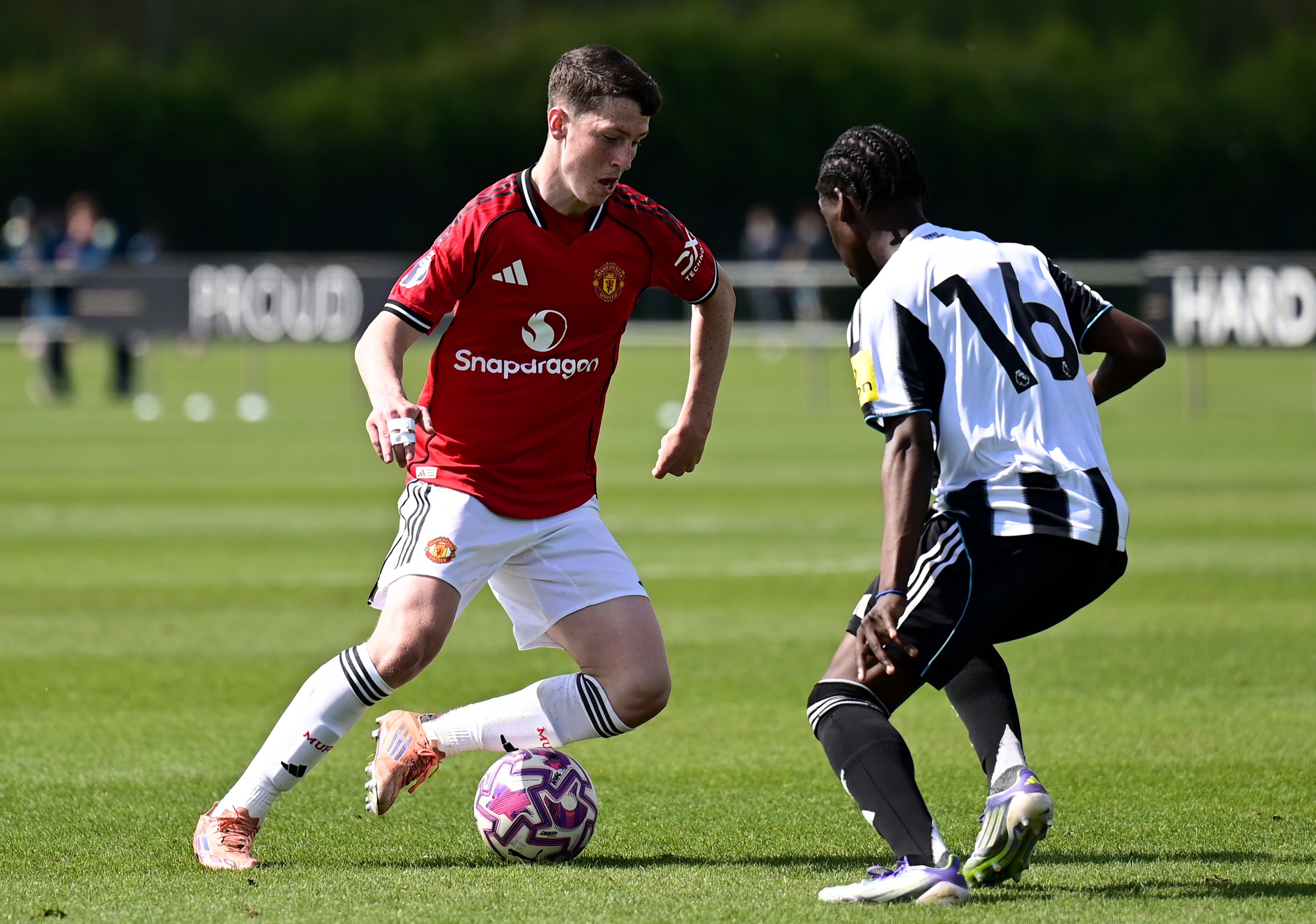 Jay McEvoy in action against Newcastle