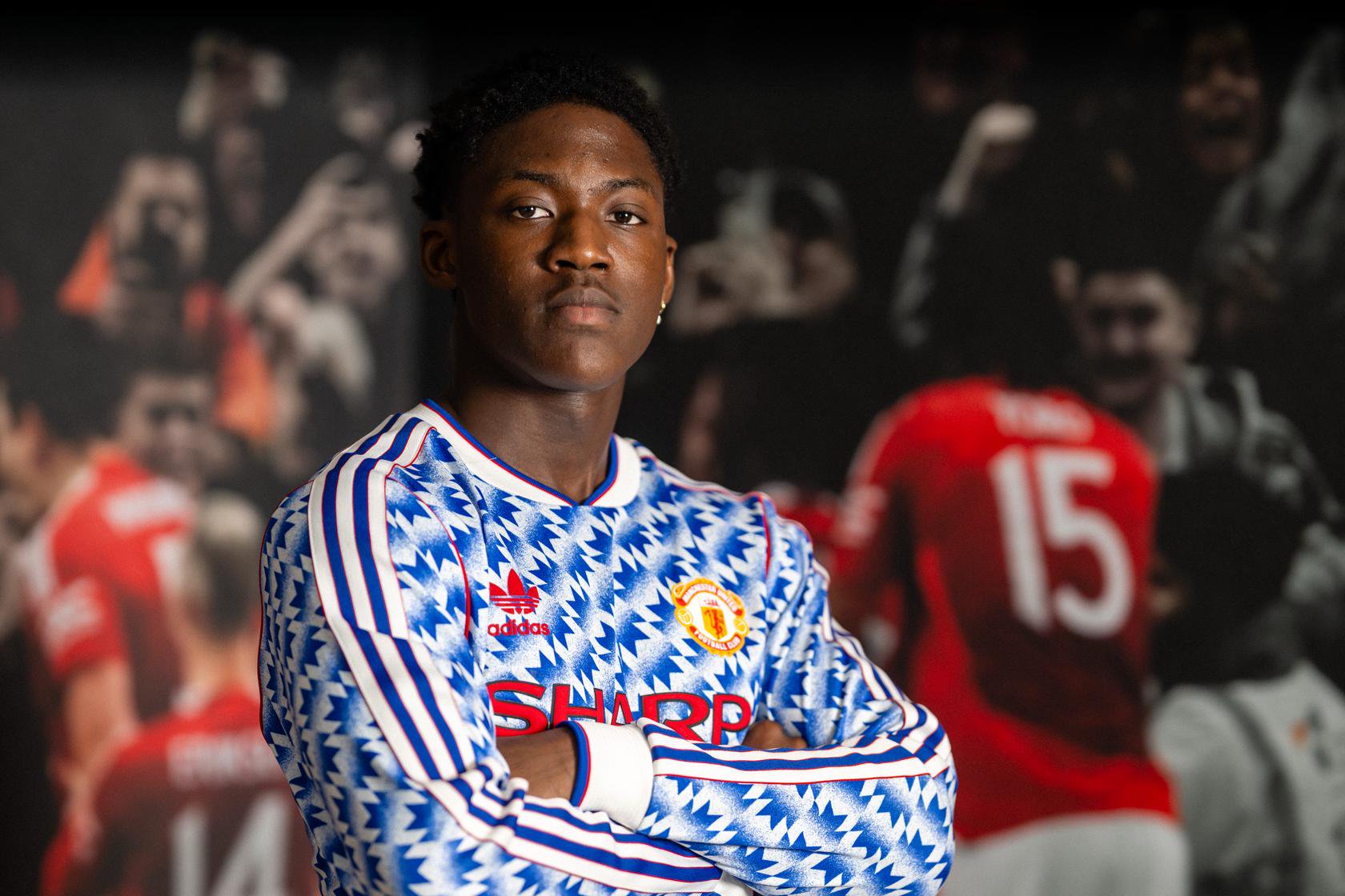 Kobbie Mainoo bringback photo for United magazine issue two