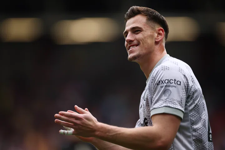 Radek Vitek smiles towards the Bristol City fans