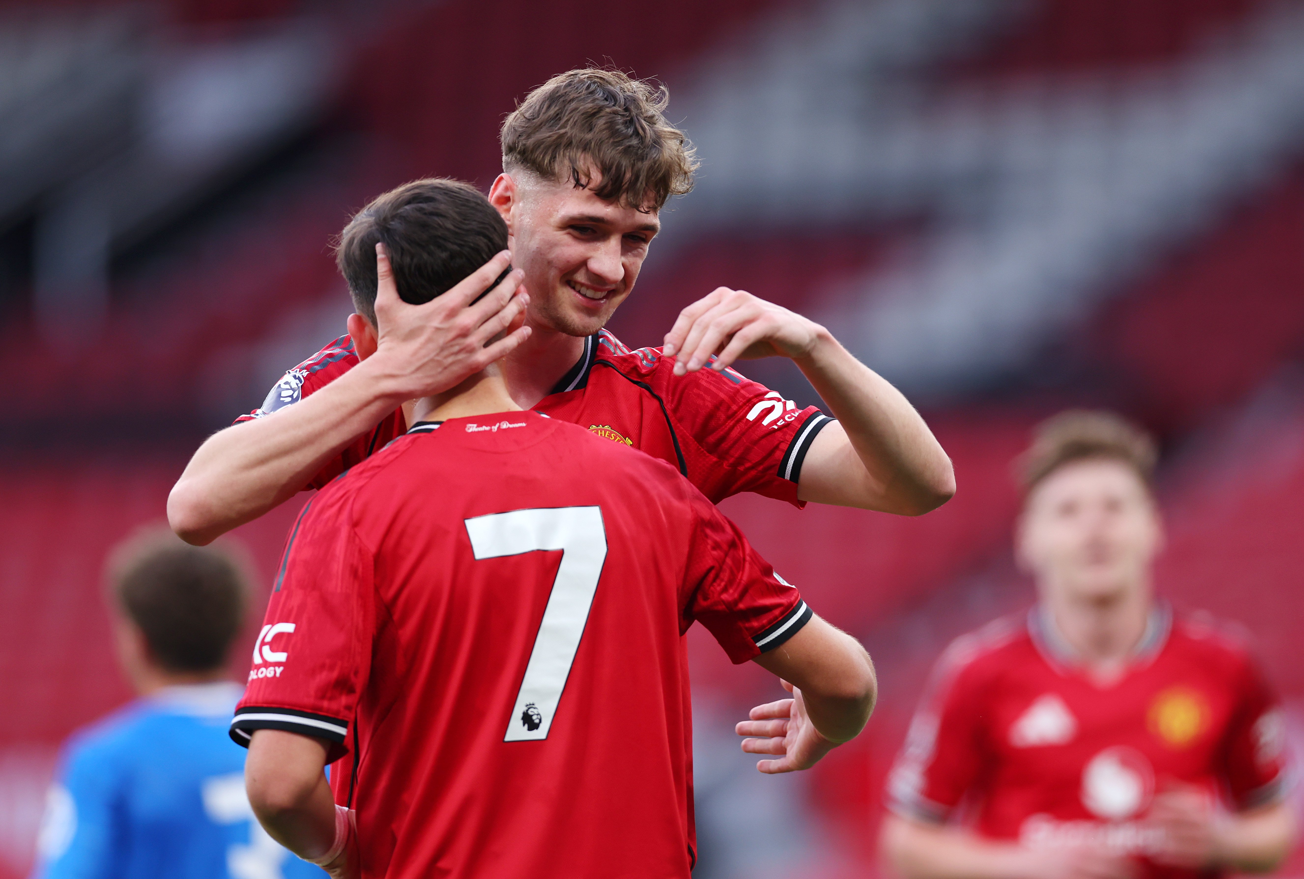 Shea Lacey is congratulated after Real Madrid goal