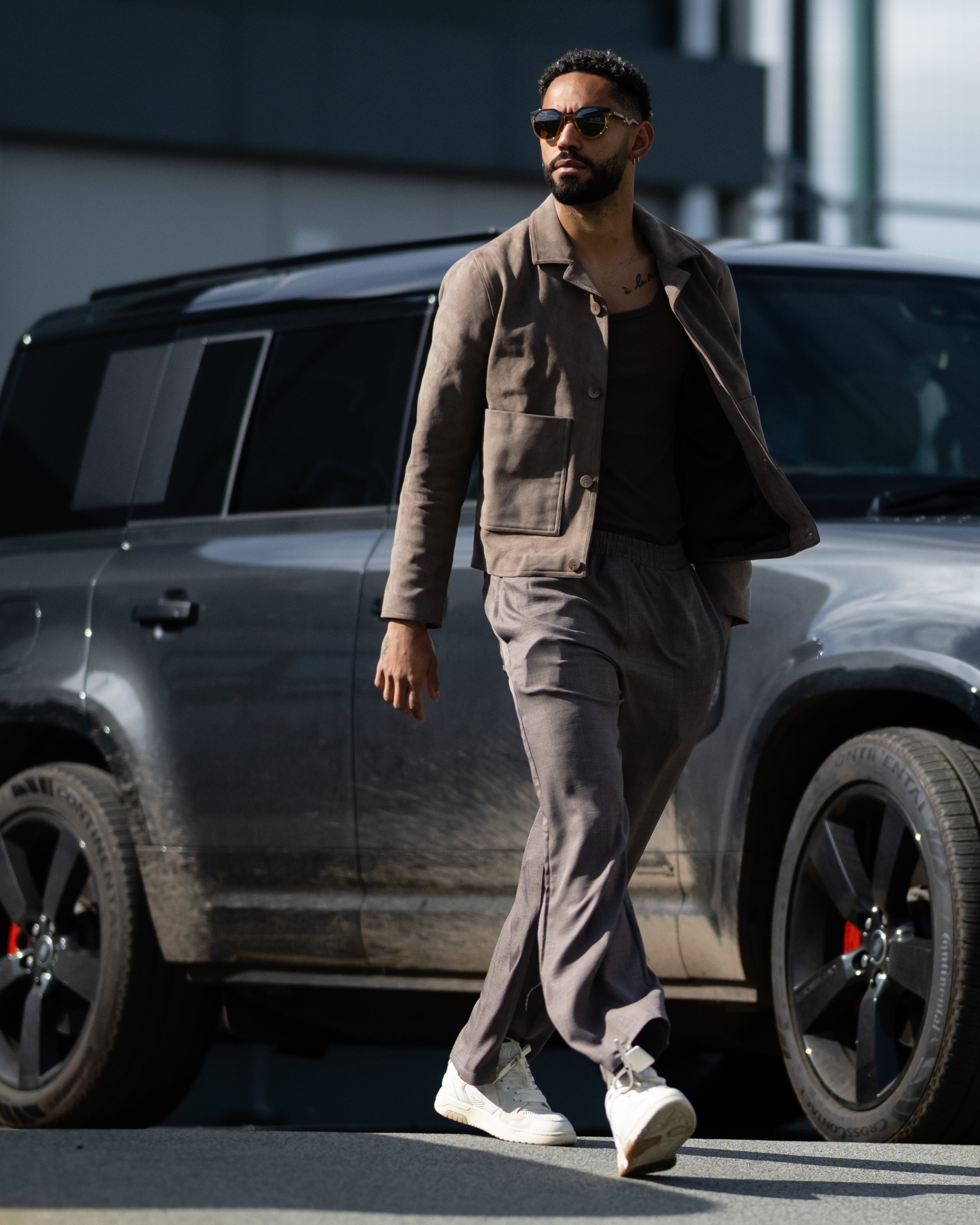 Matheus Cunha arriving at Carrington