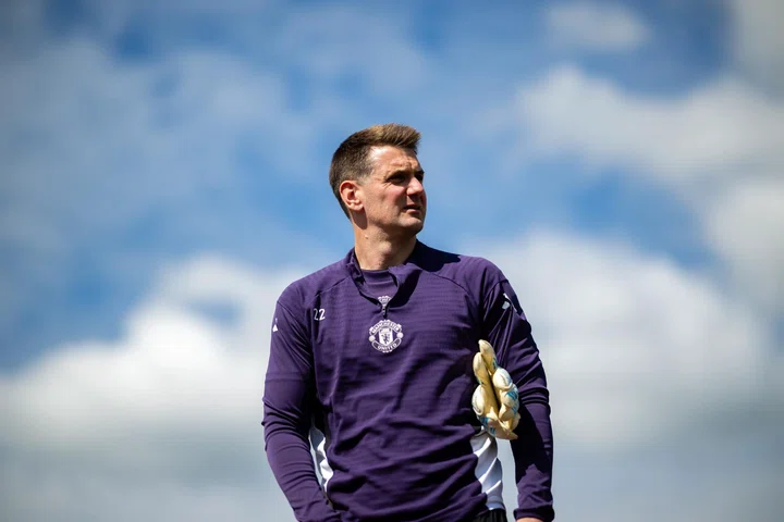 Image: Tom Heaton training at Carrington