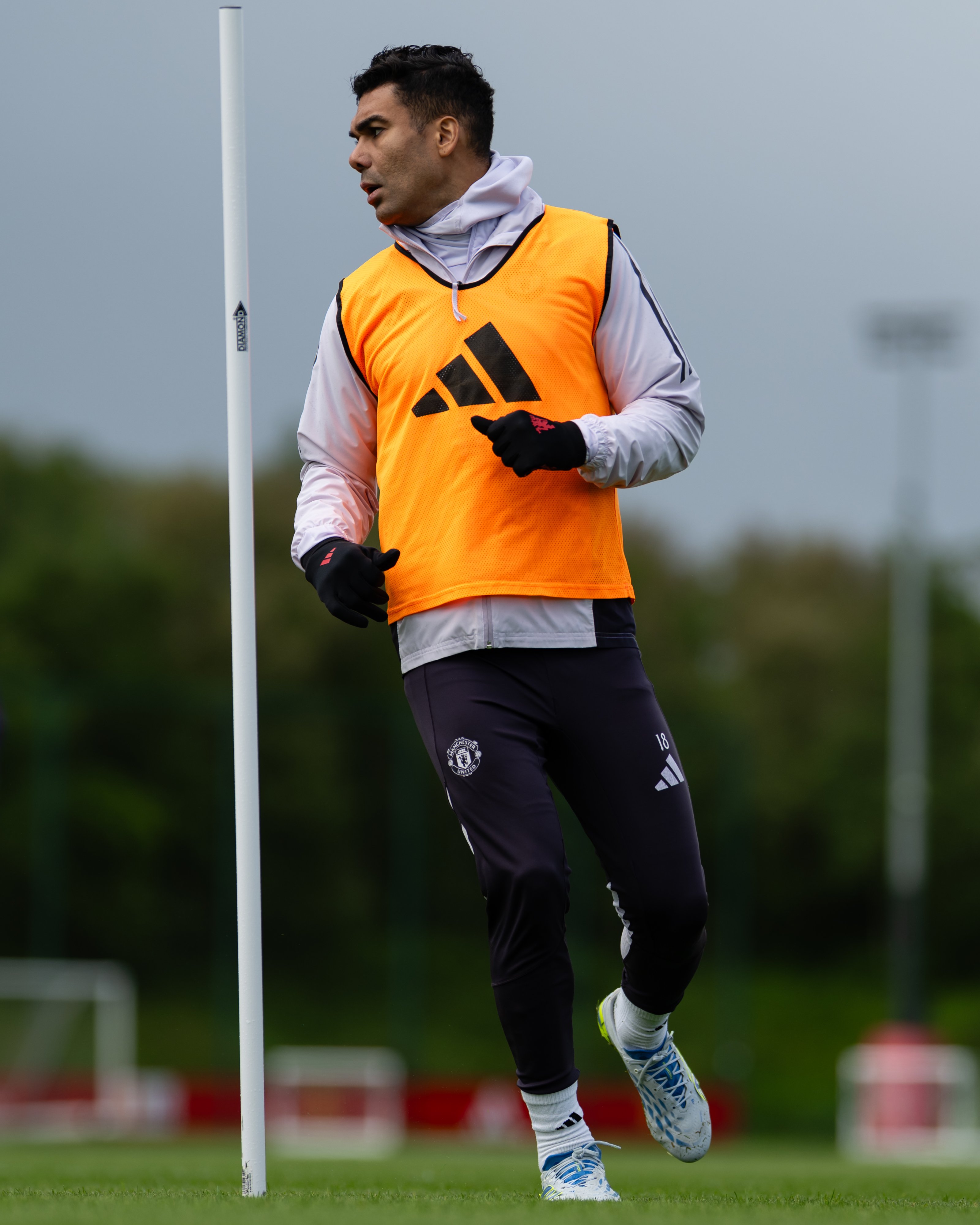 Casemiro training at Carrington