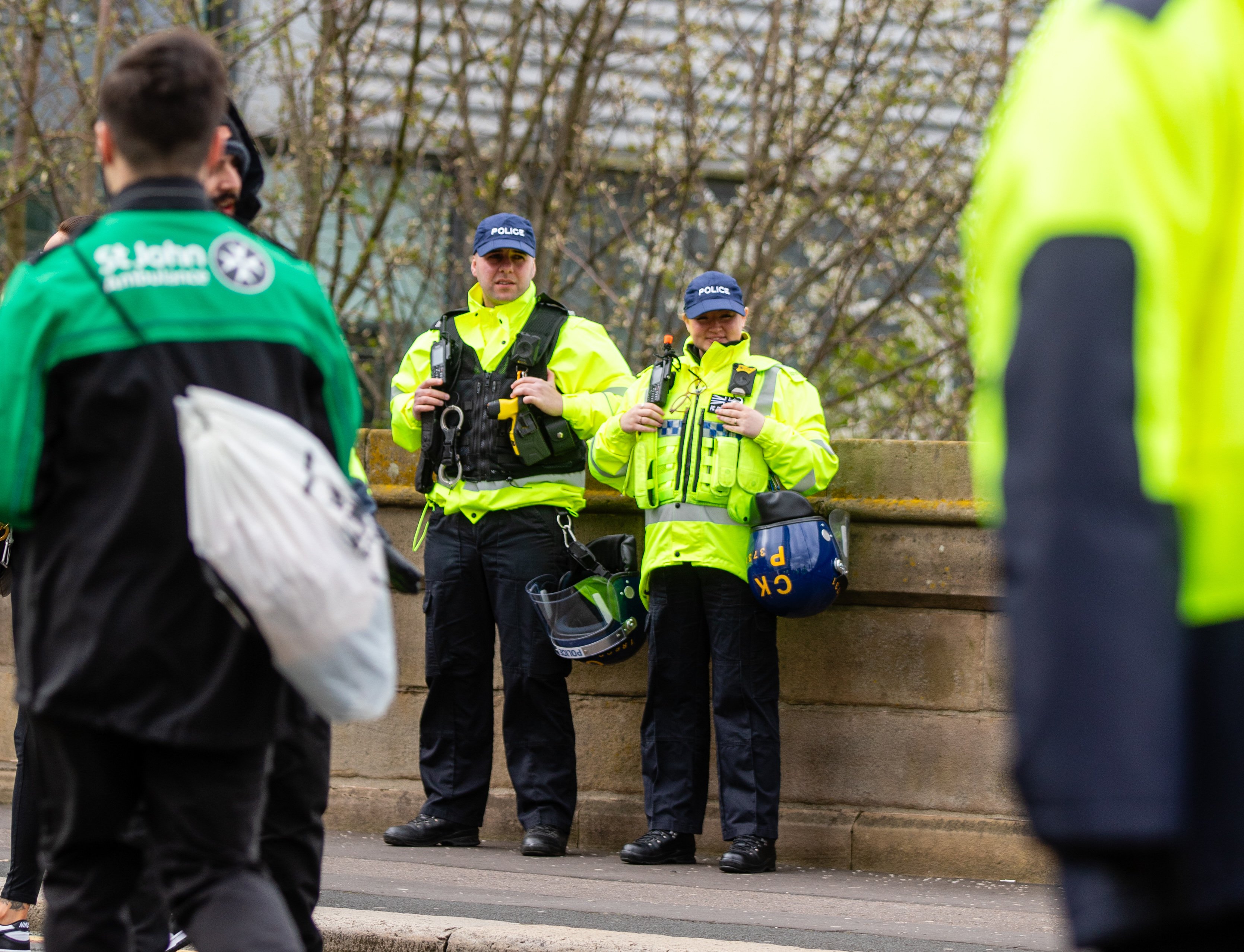 Image – Police officers at Old Trafford 