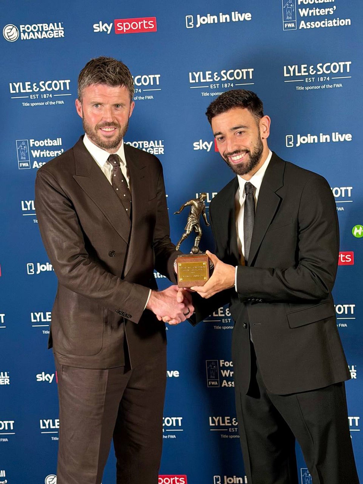Bruno collects Footballer of the Year award