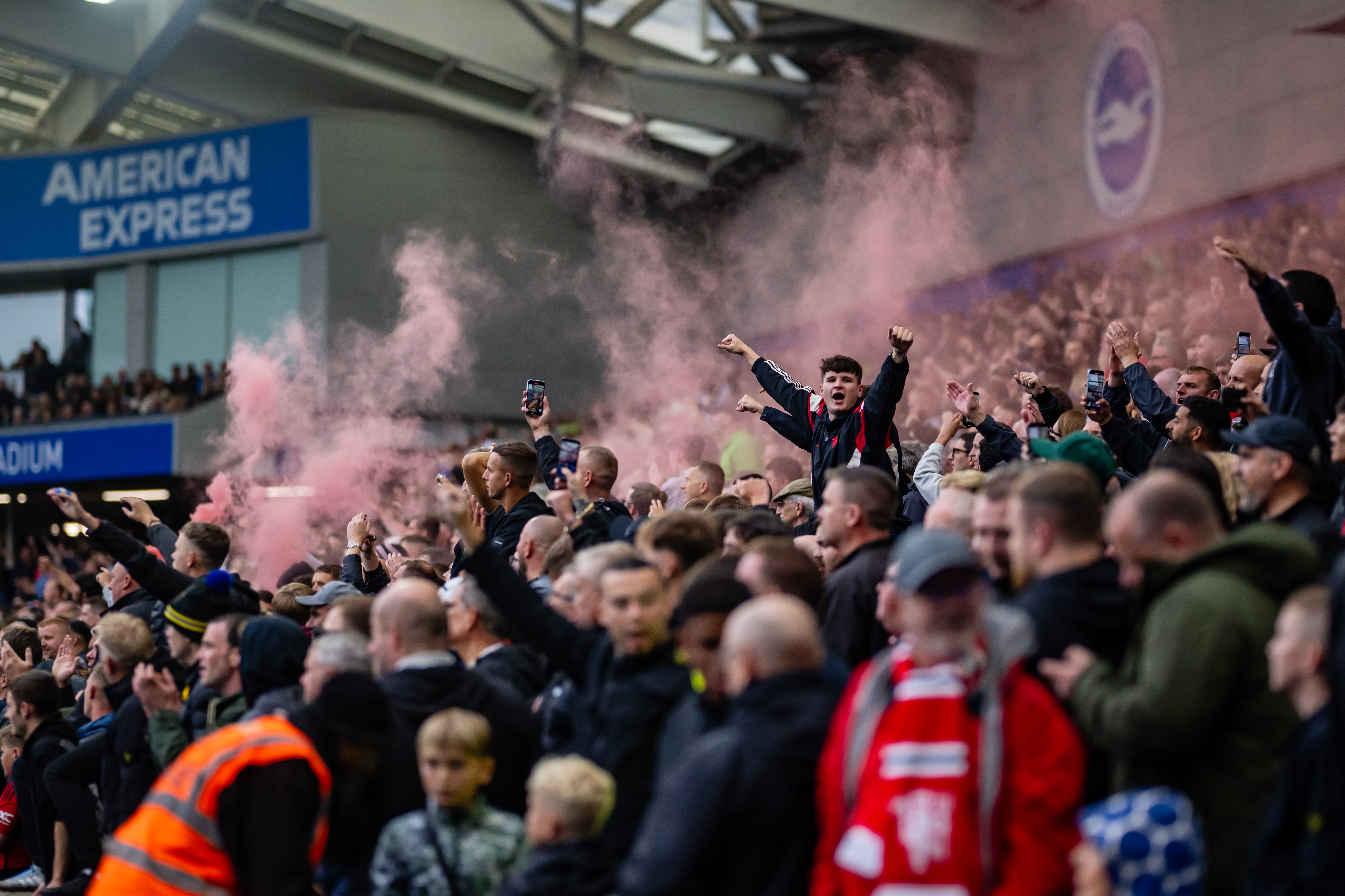 United fans at the Amex Stadium