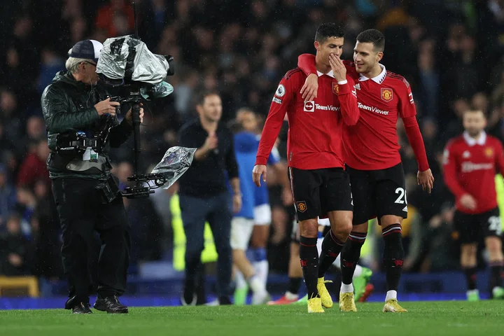 Cristiano Ronaldo and Diogo Dalot for Manchester United
