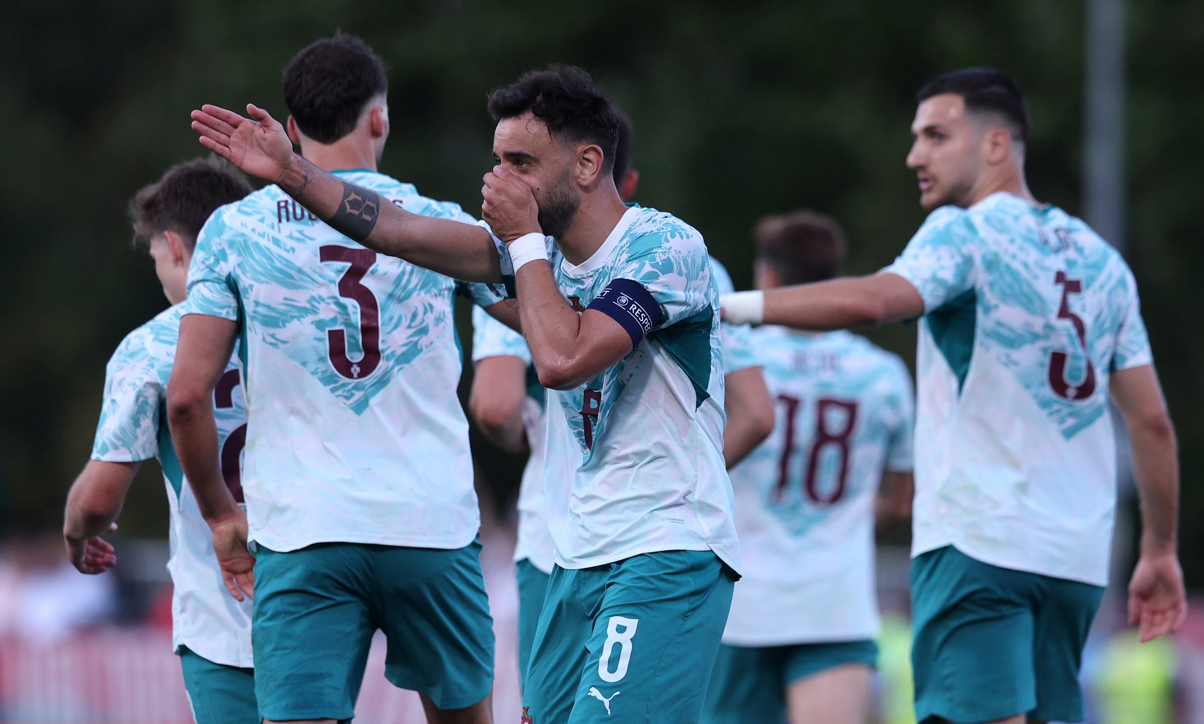 Bruno Fernandes celebrates goal for Portugal against Chile 6 June 2026