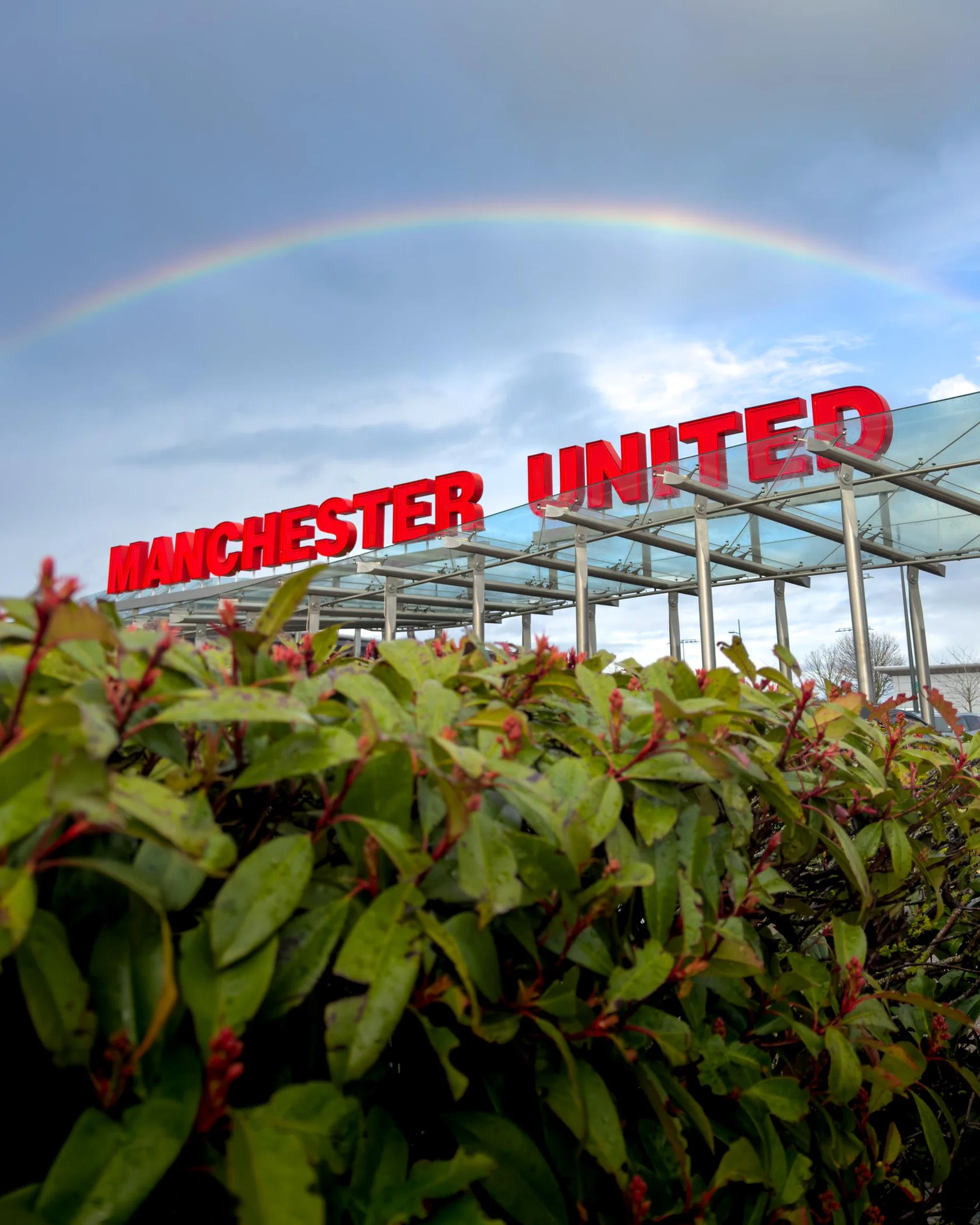 Carrington sign with rainbow