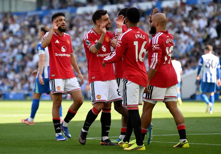 Celebration shot from final game of 202526 season at Brighton