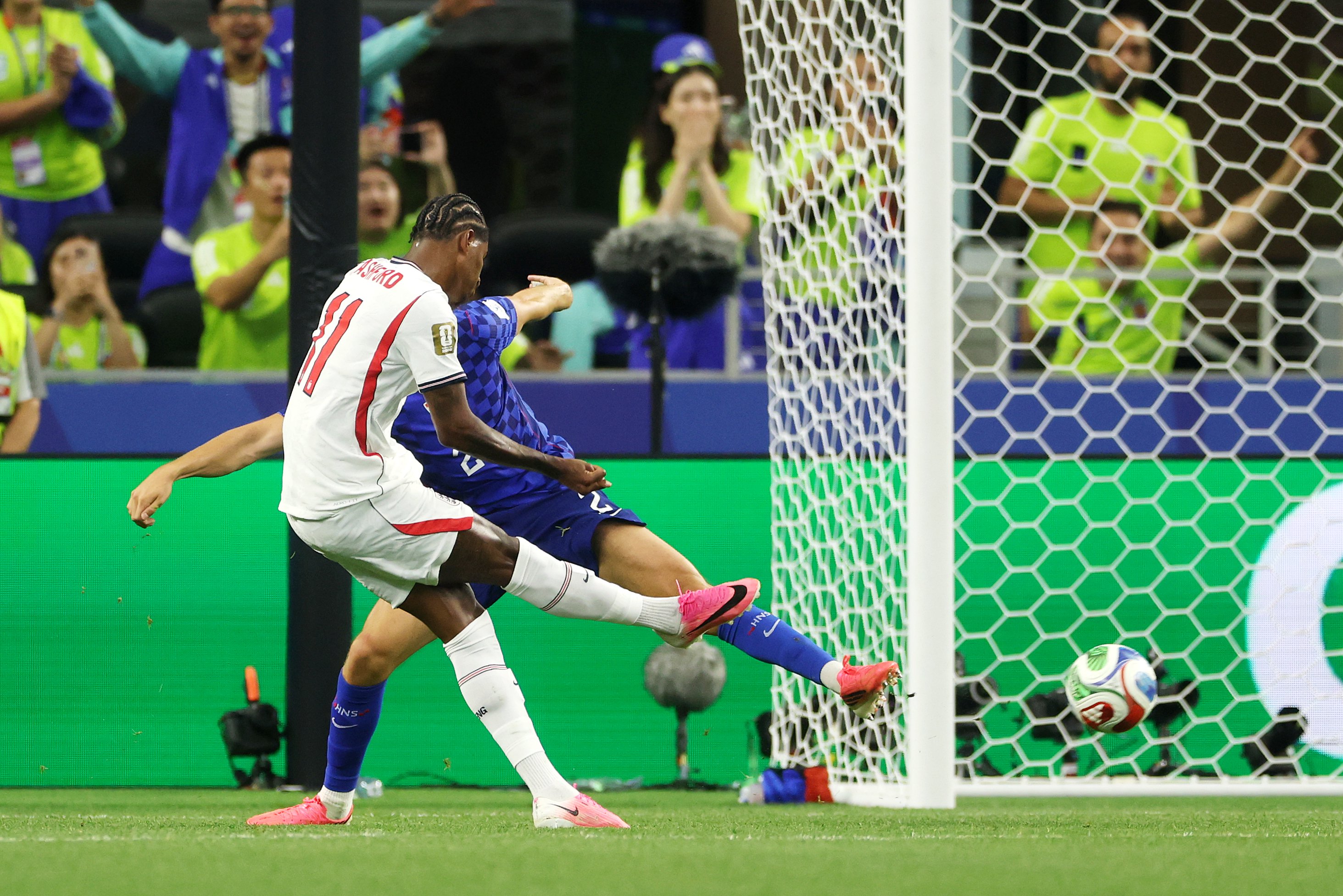Marcus Rashford scores for England against Croatia