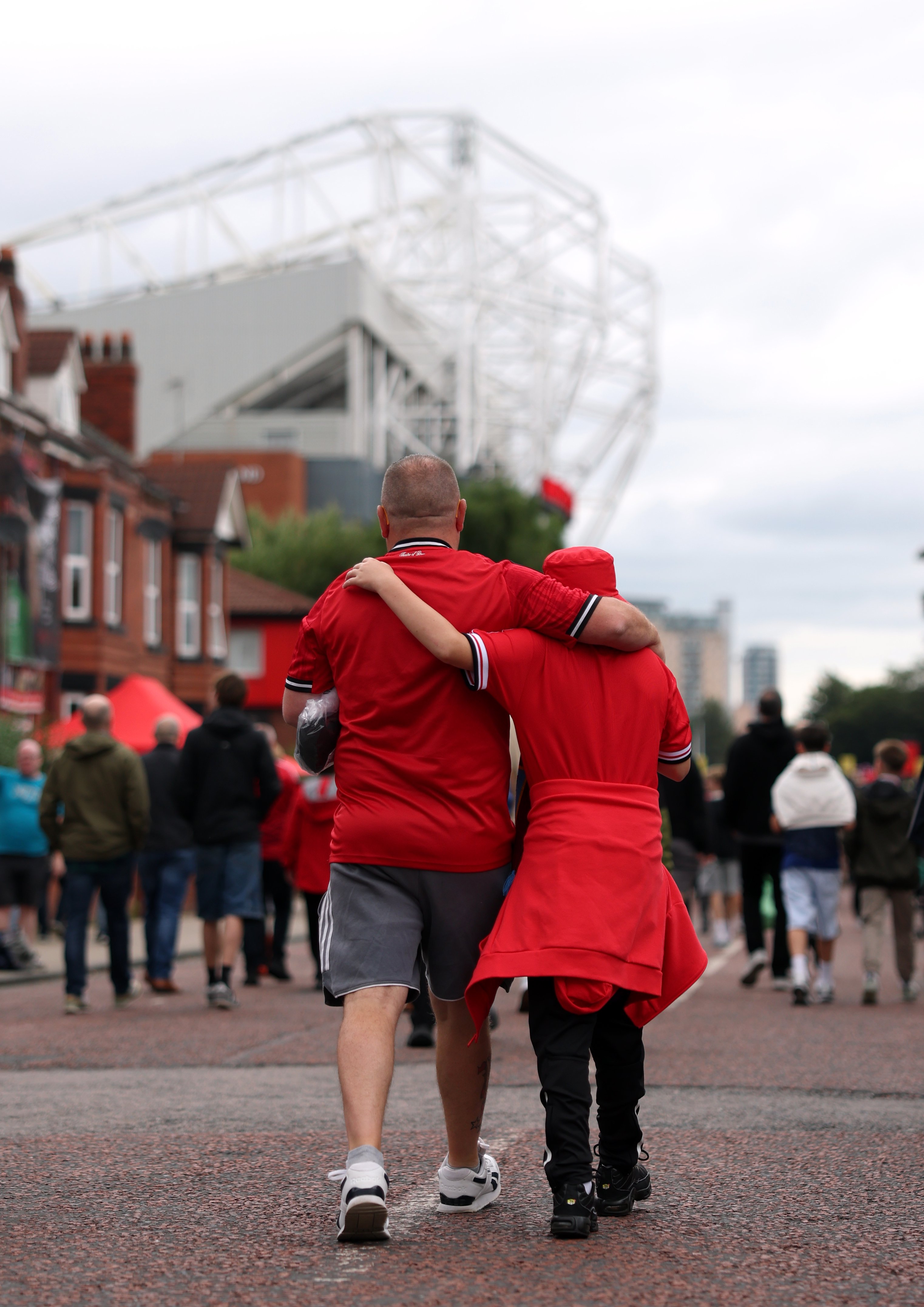 Fans arriving at Old Trafford