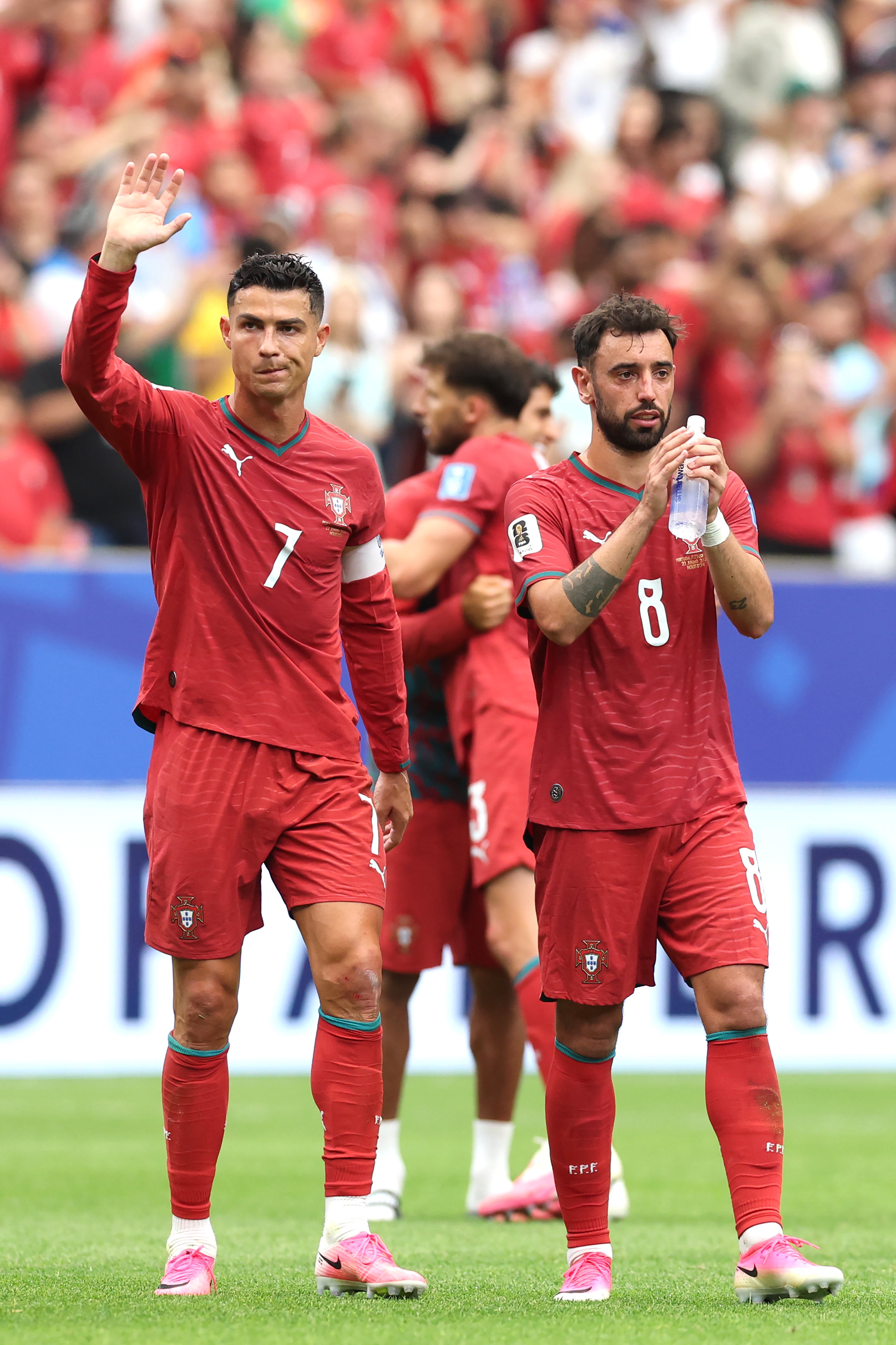 Cristiano Ronaldo and Bruno Fernandes for Portugal vs Uzbekistan