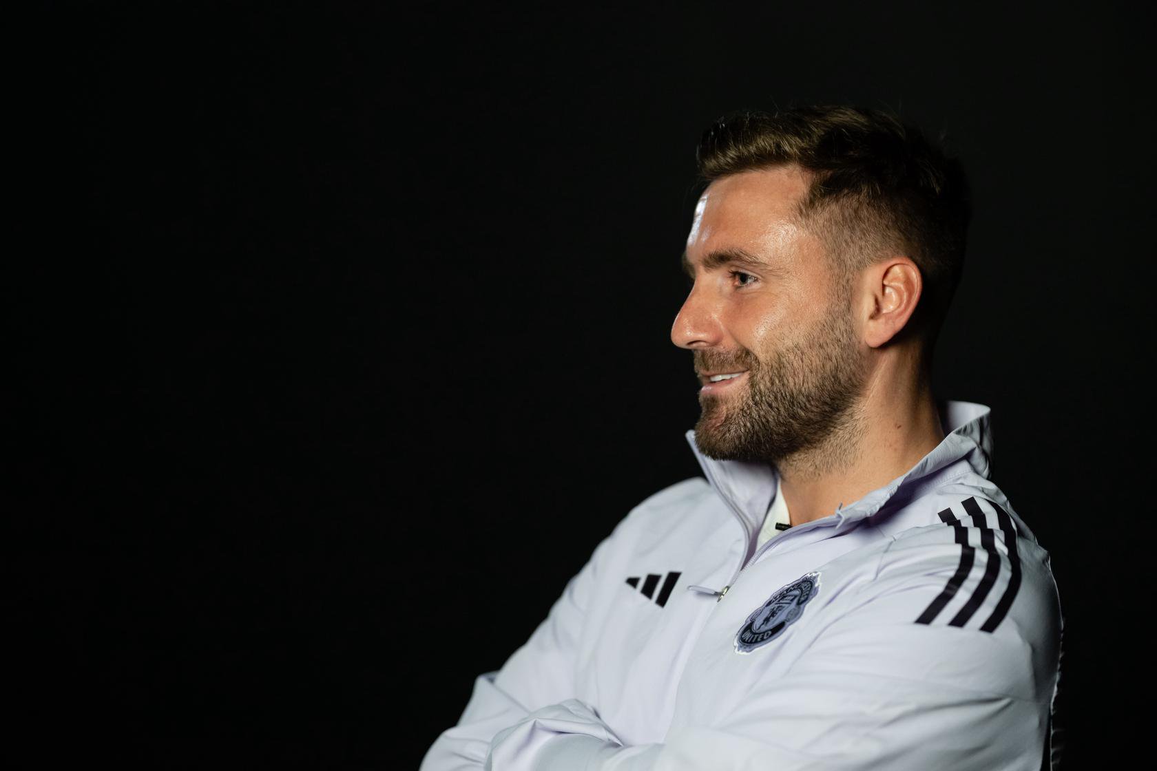 Luke Shaw being interviewed about his matchday routine