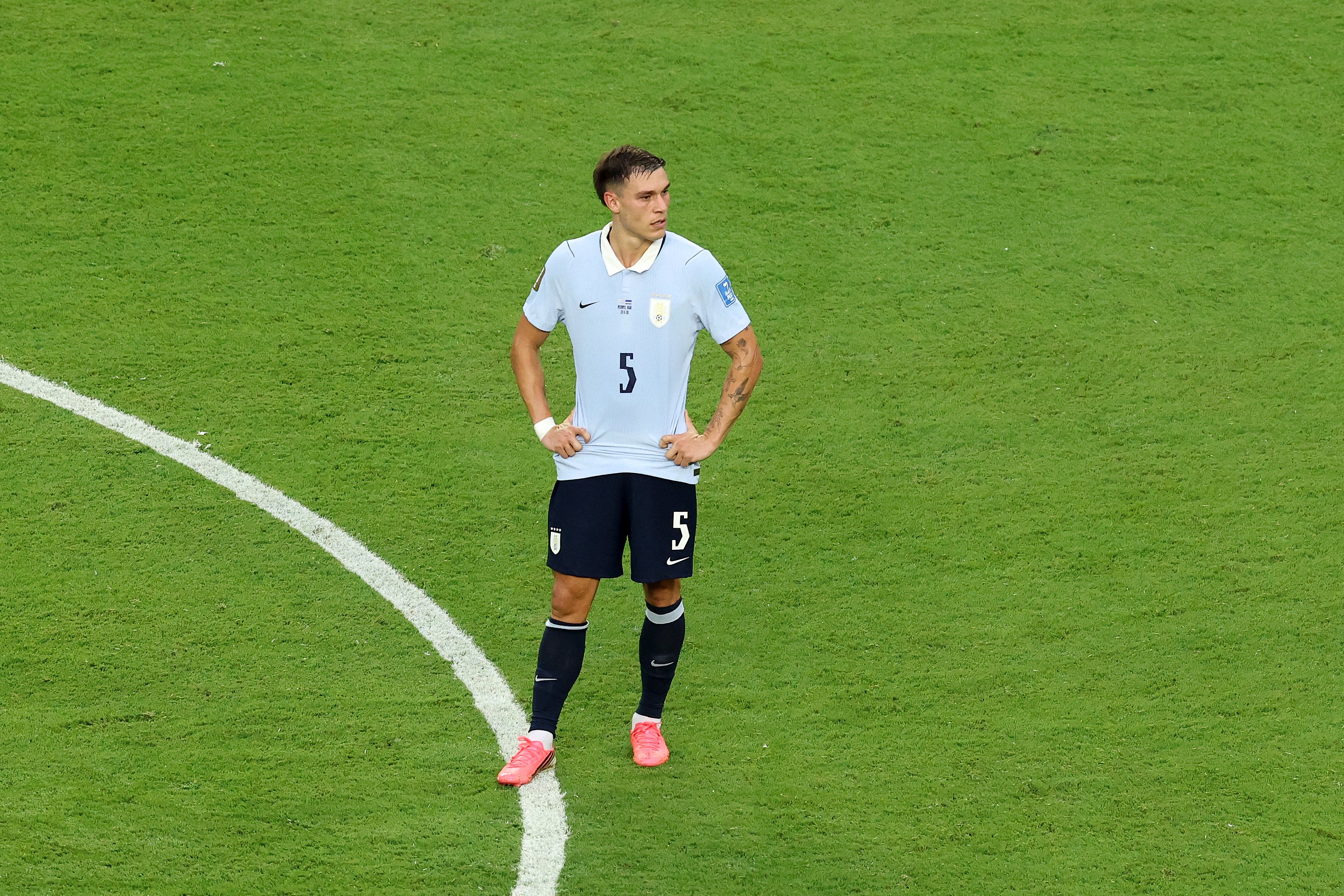 Manuel Ugarte ahead of Uruguay vs Cape Verde