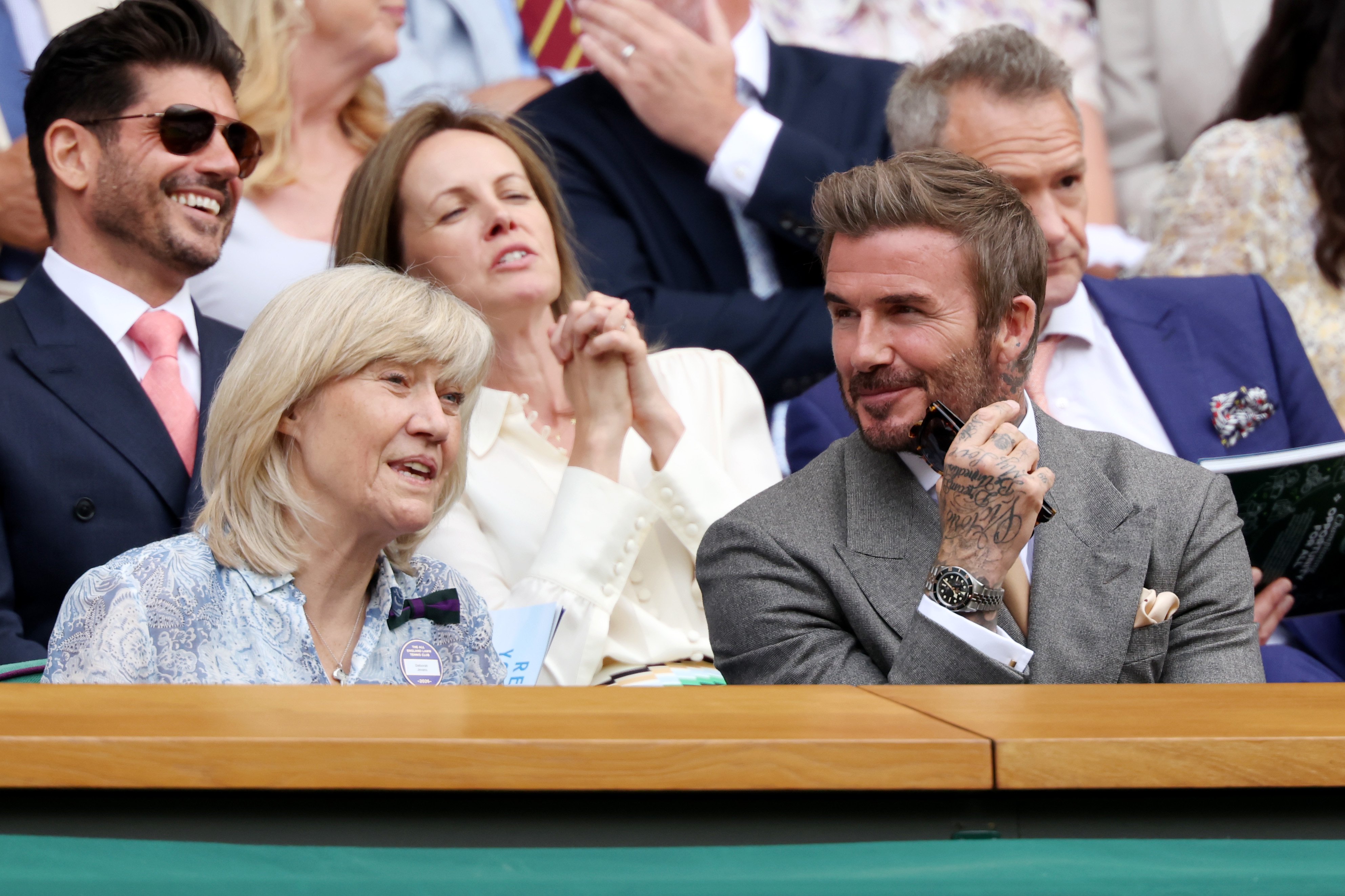 Sir David Beckham in the Wimbledon Royal Box
