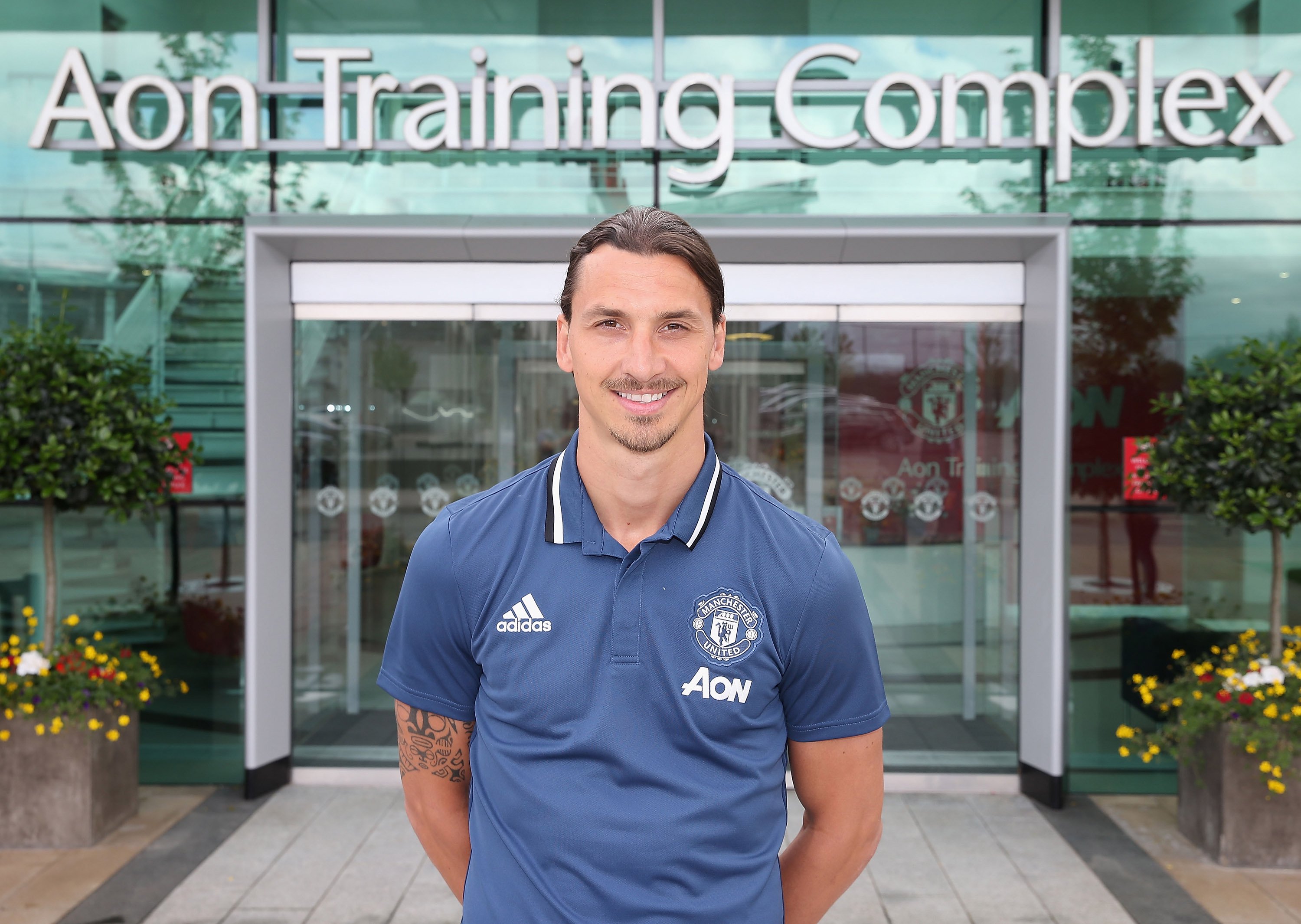 Zlatan Ibrahimovic arrives at United