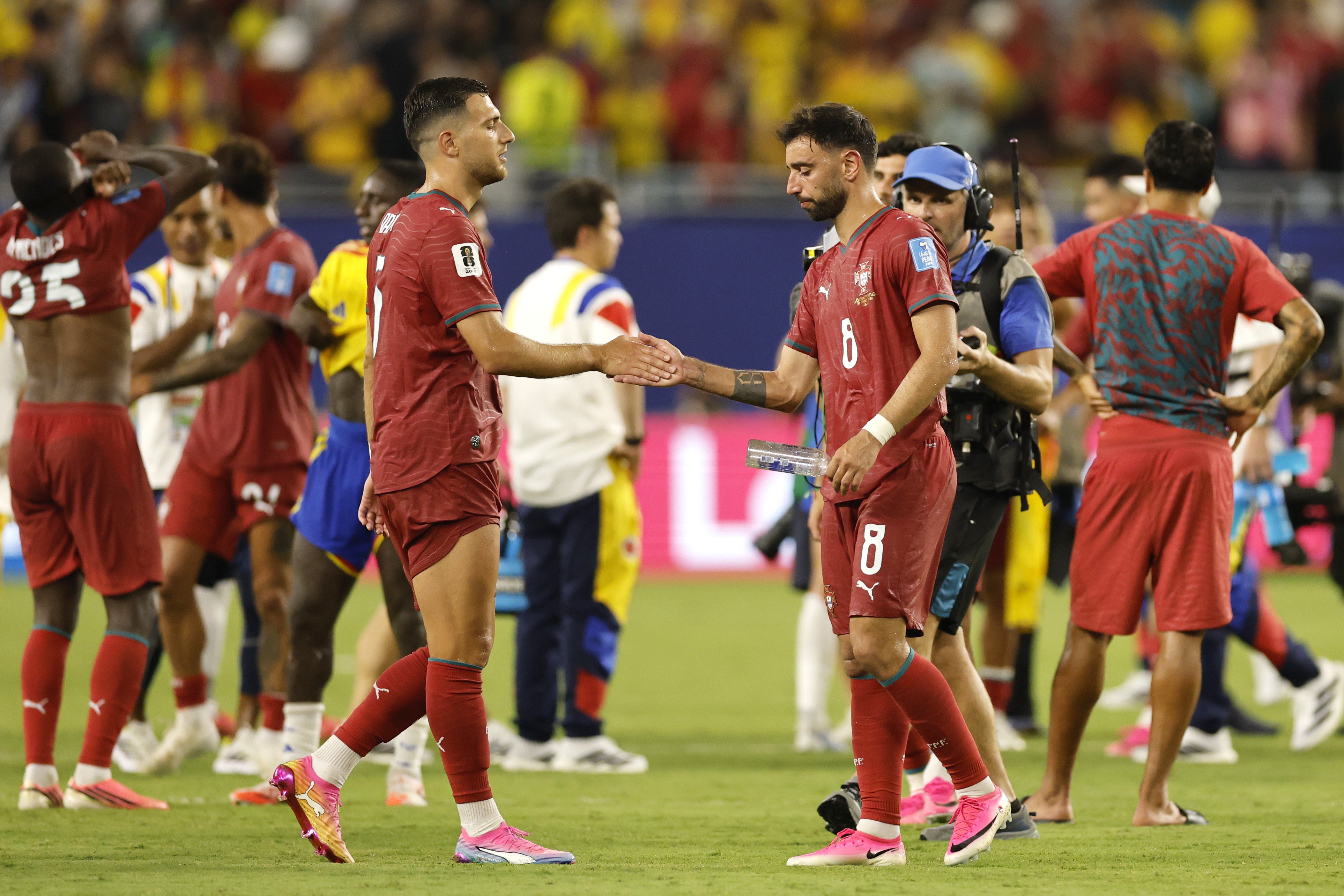 Diogo Dalot and Bruno Fernandes