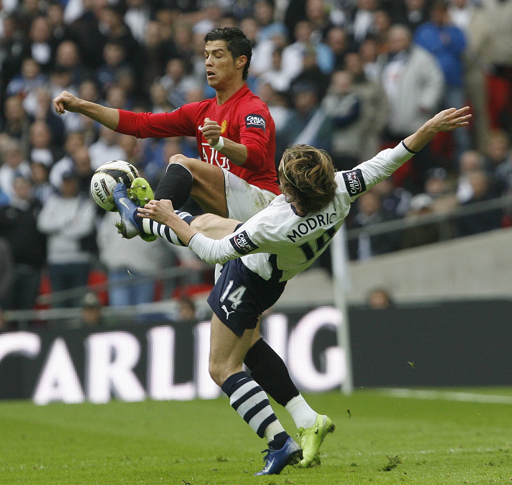 Ronaldo and Modric in League Cup final