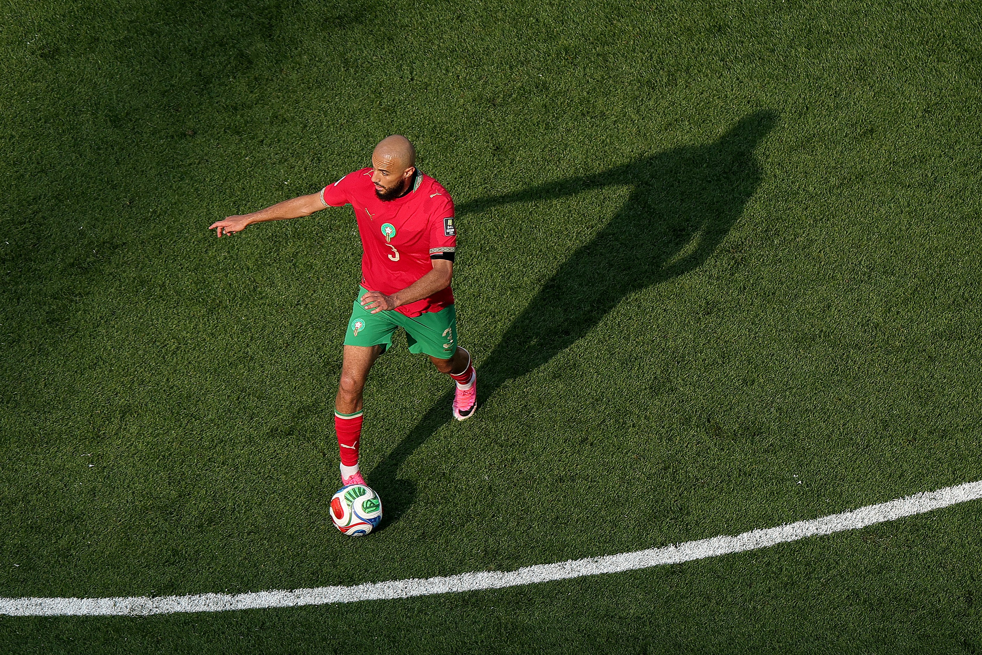 Noussair Mazraoui for Morocco in quarter-final against France