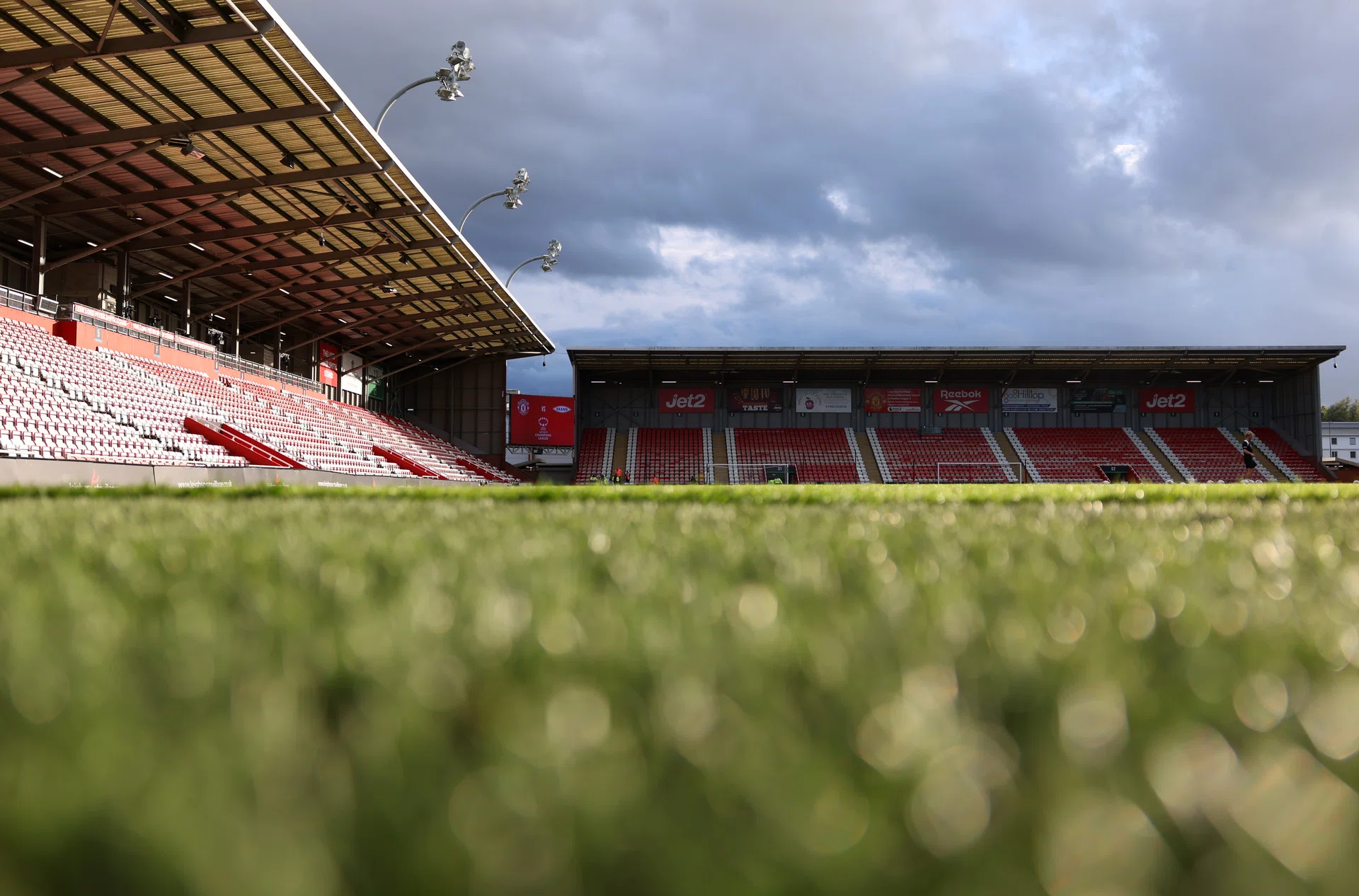 Pitch-level image of Leigh Sports Village