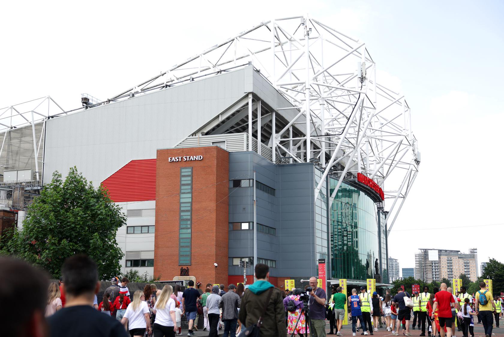 Fans walking to Old Trafford before United Women game