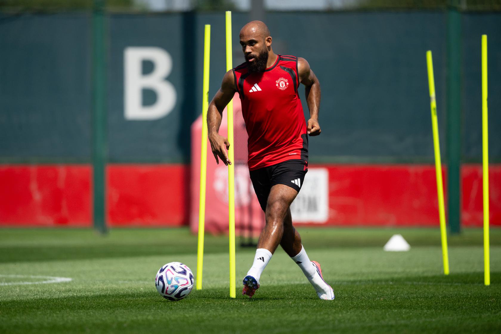 Bryan Mbeumo in training