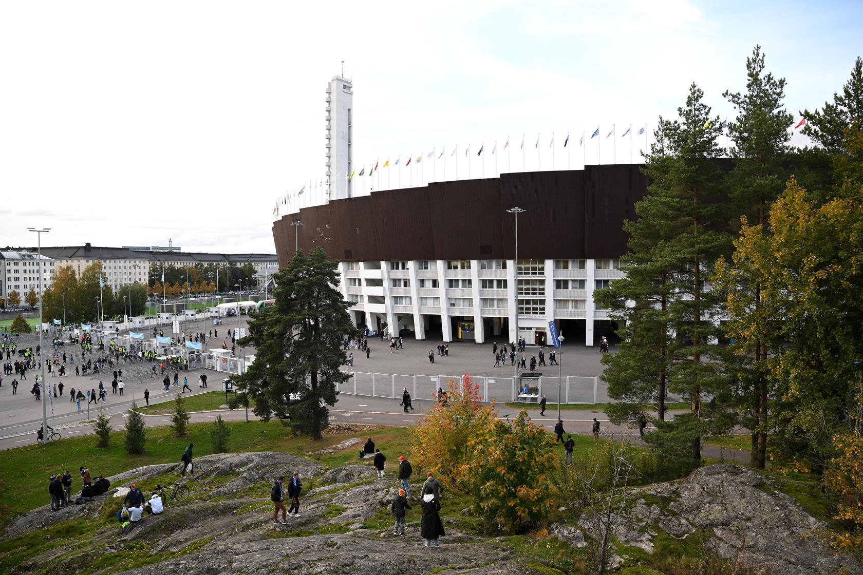 Helsinki Olympic Stadium exterior view