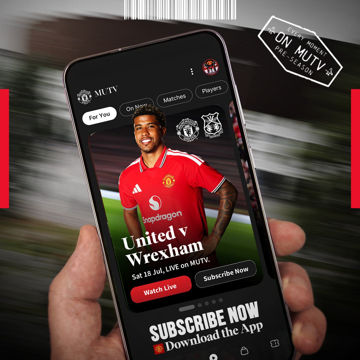 United v Wrexham adcard Santos