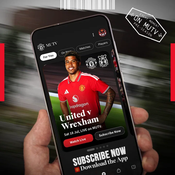 United v Wrexham adcard Santos
