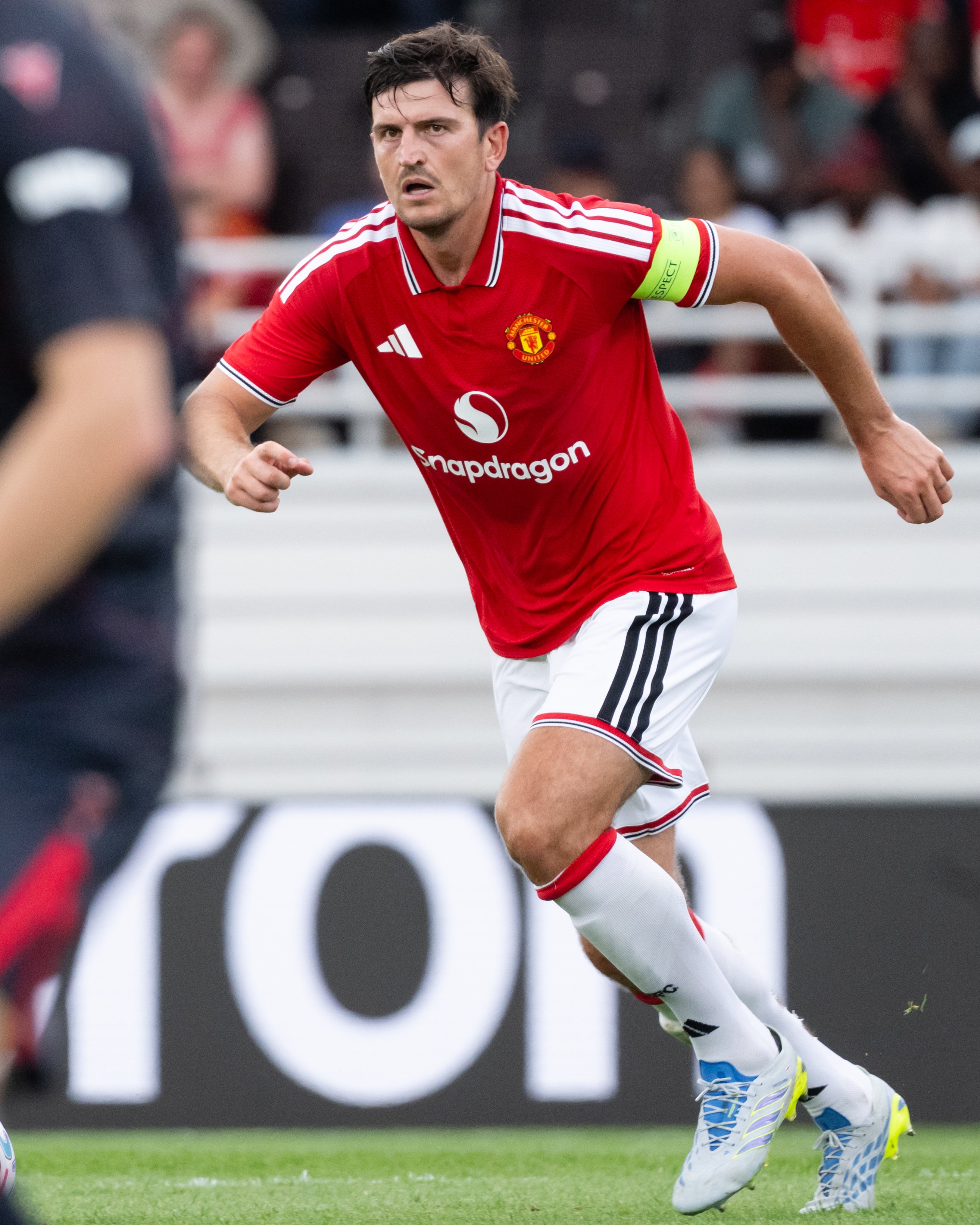 Harry Maguire in action against Wrexham