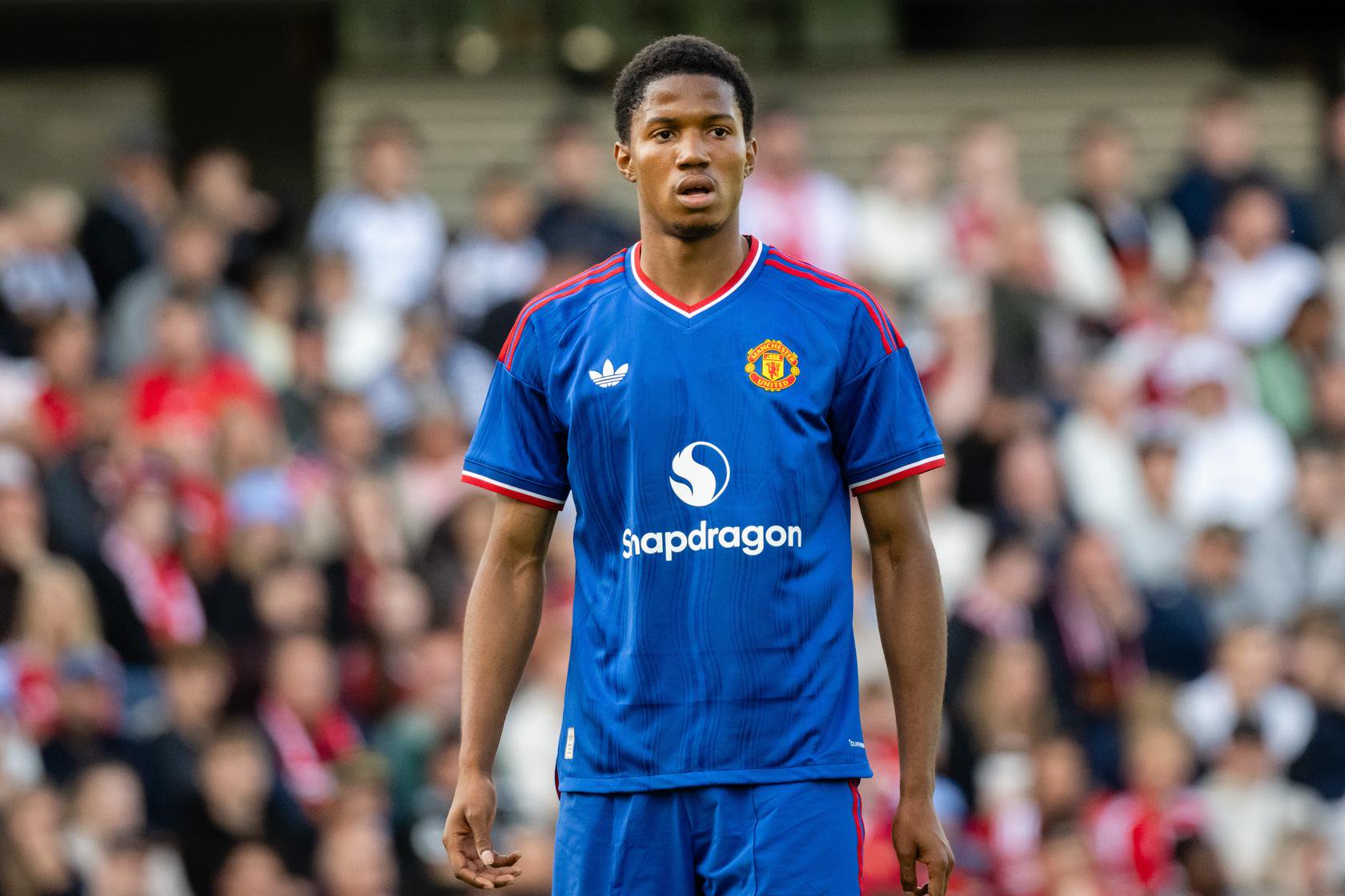Chido Obi wearing the away kit