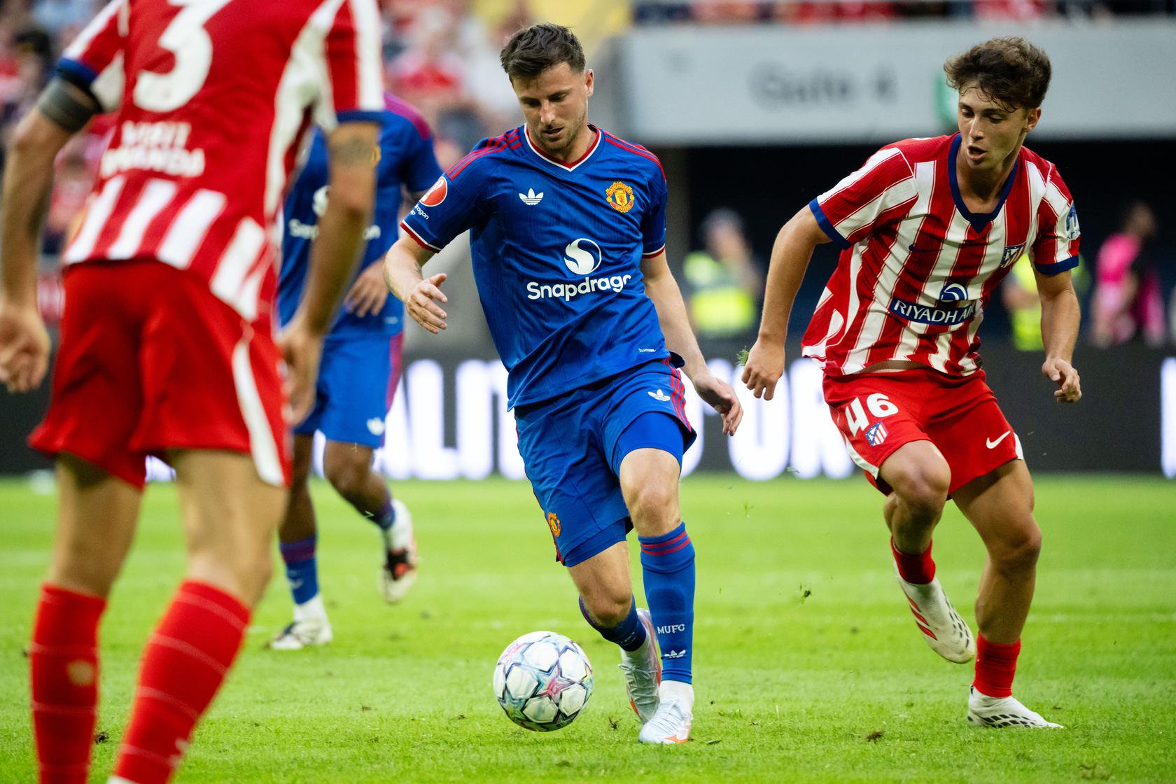 Mason Mount in action v Atletico de Madrid Snapdragon Cup
