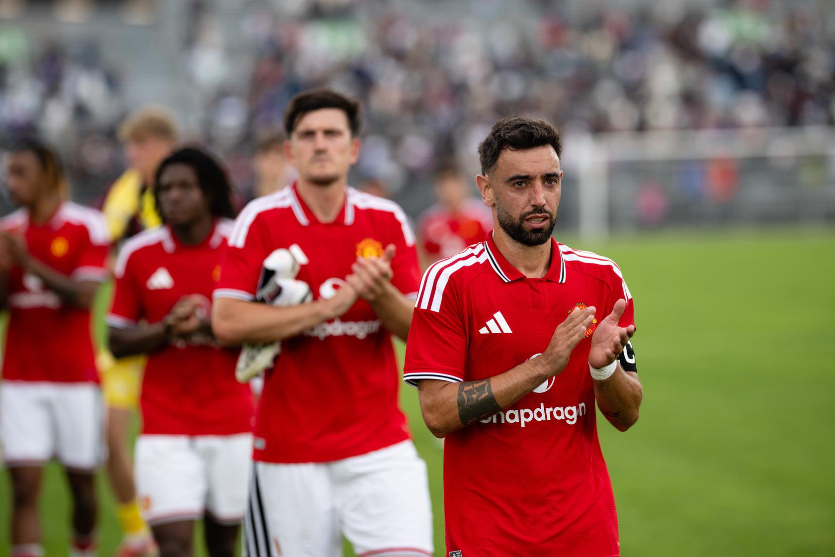 Bruno Fernandes at end of United v PSG Gothenburg