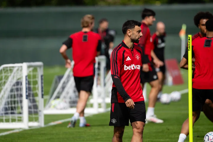 Bruno Fernandes in training 10 August 2026