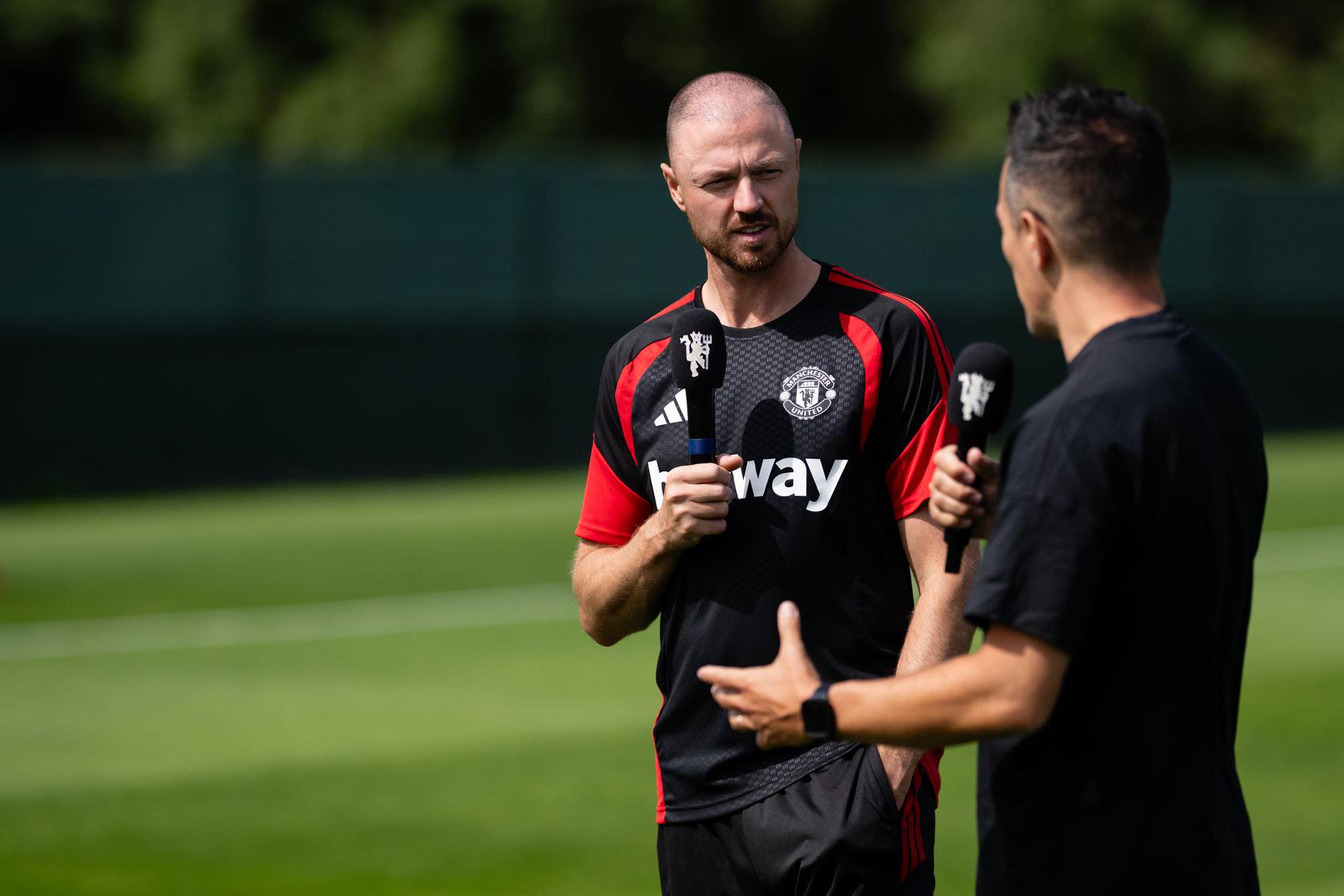 Jonny Evans being interviewed in Ireland 10 August 2026
