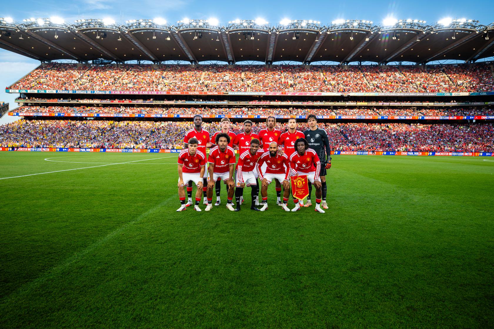 Man Utd line up at Croke Park