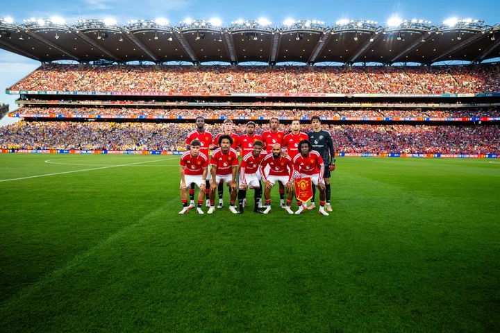Man Utd line up at Croke Park