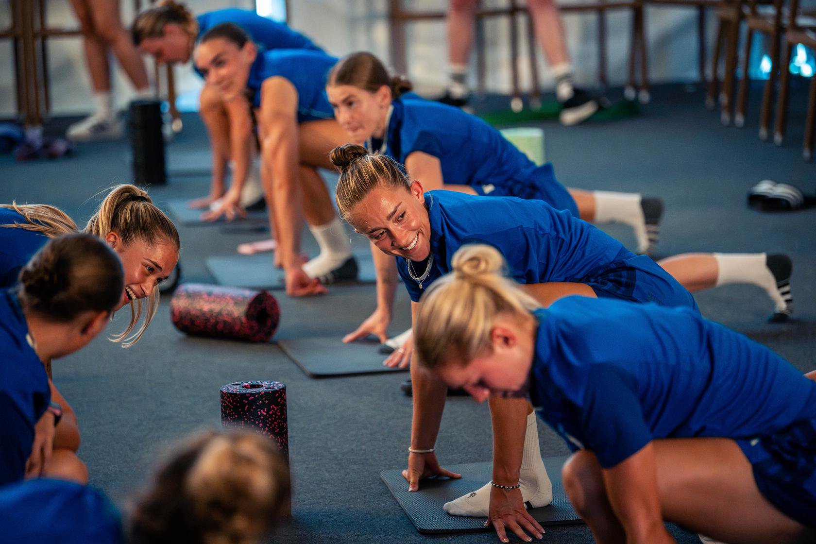 Maya Le Tissier in the gym in La Manga