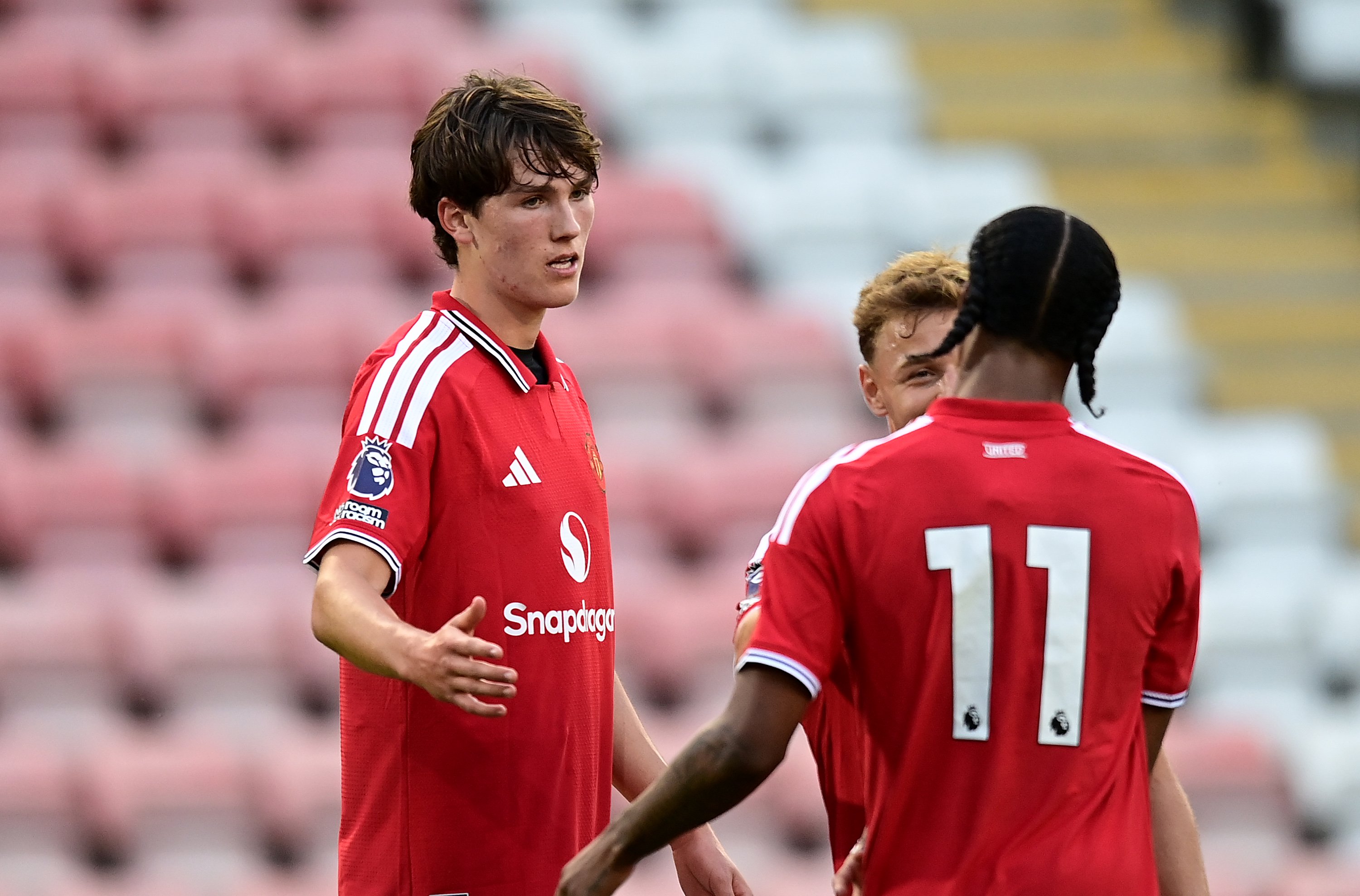 Dan Armer is congratulated after his goal v Ipswich U21s