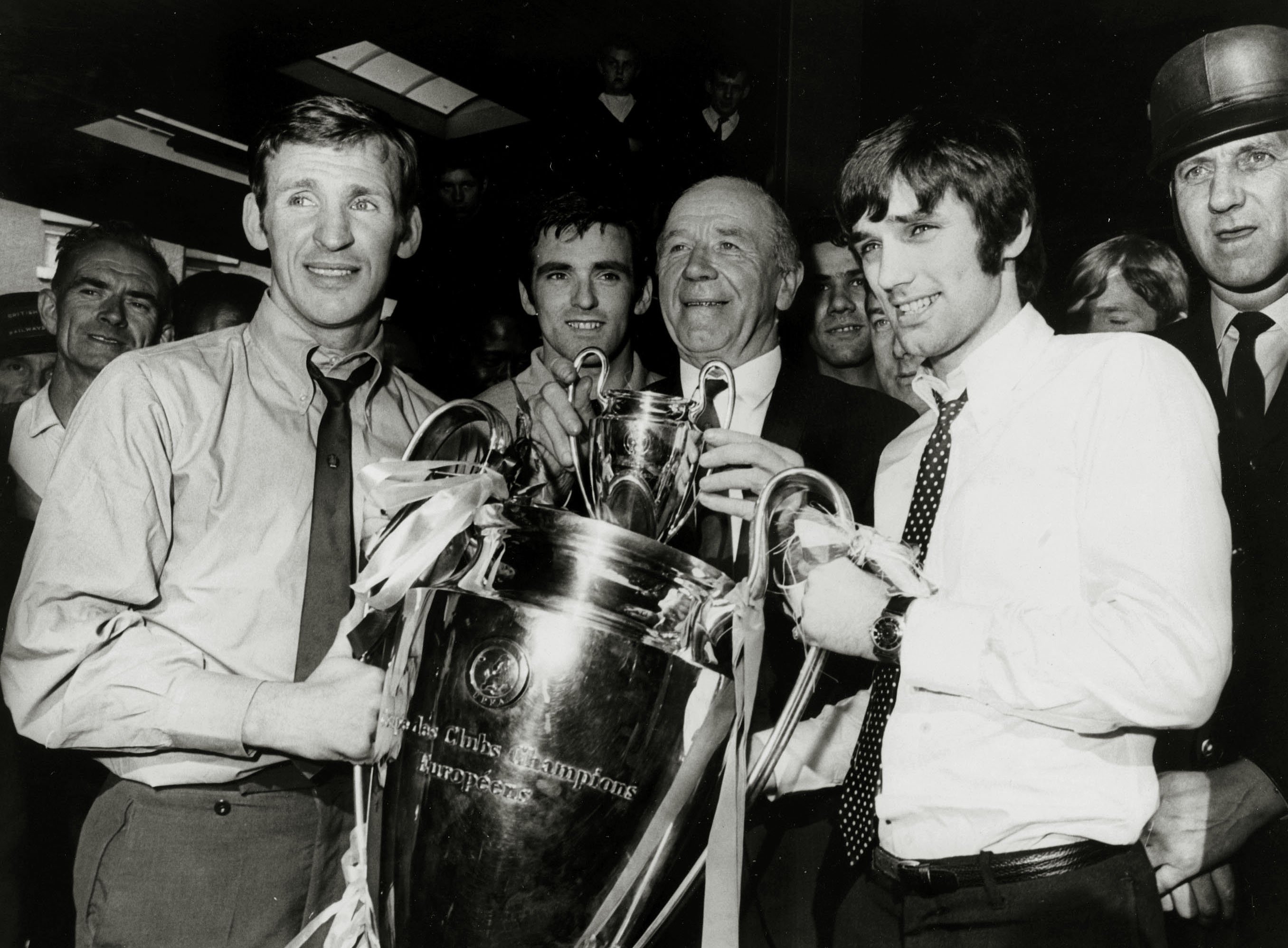 1968 European Cup final celebrations Paddy Crerand Matt Busby George Best