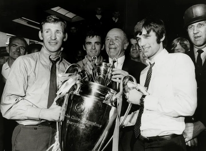 1968 European Cup final celebrations Paddy Crerand Matt Busby George Best